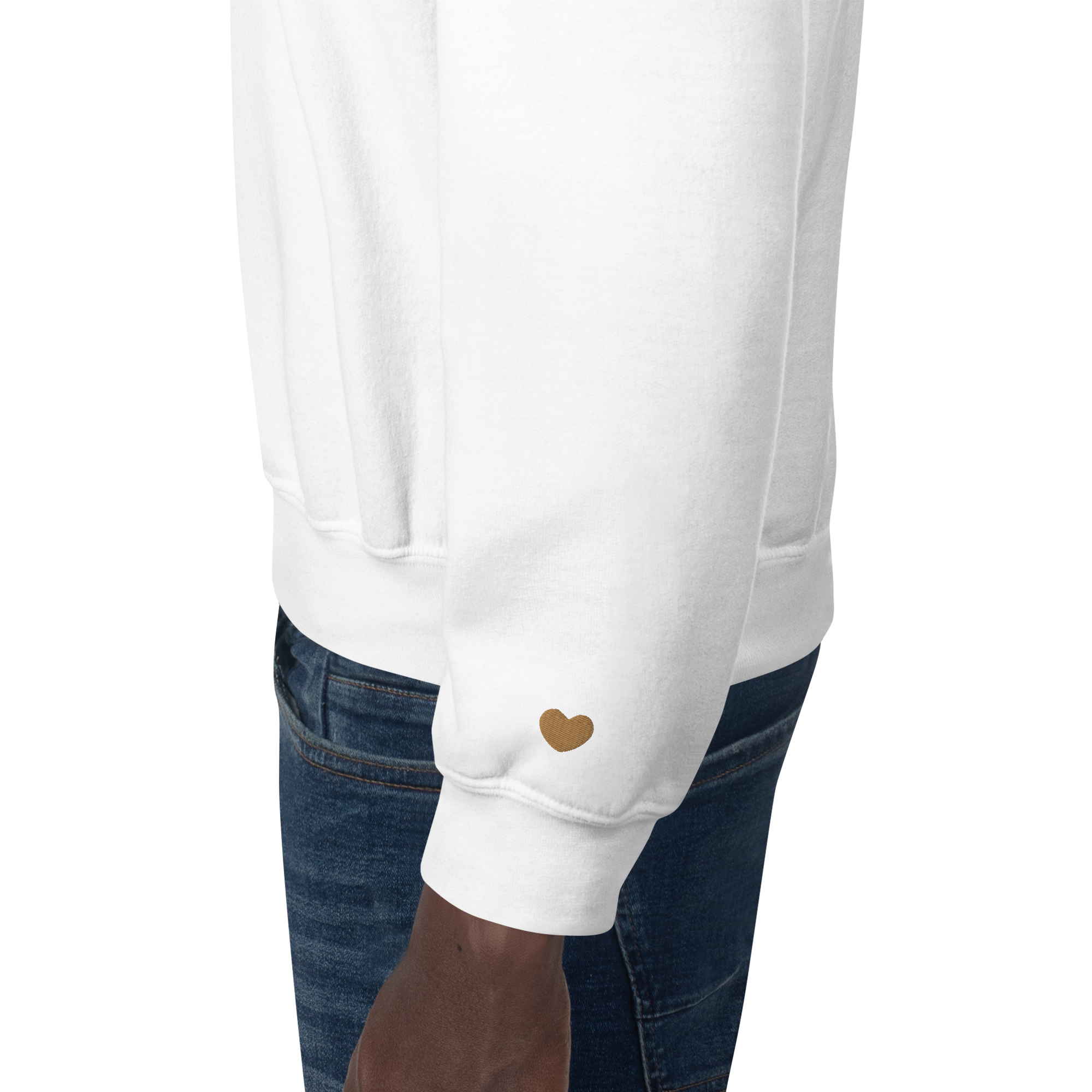 White Taylor's Version Mustard Brown Embroidered Unisex Sweatshirt