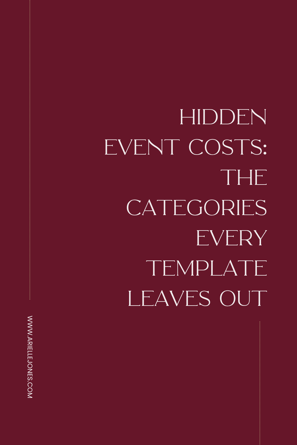 Hidden event costs: the categories every template leaves out