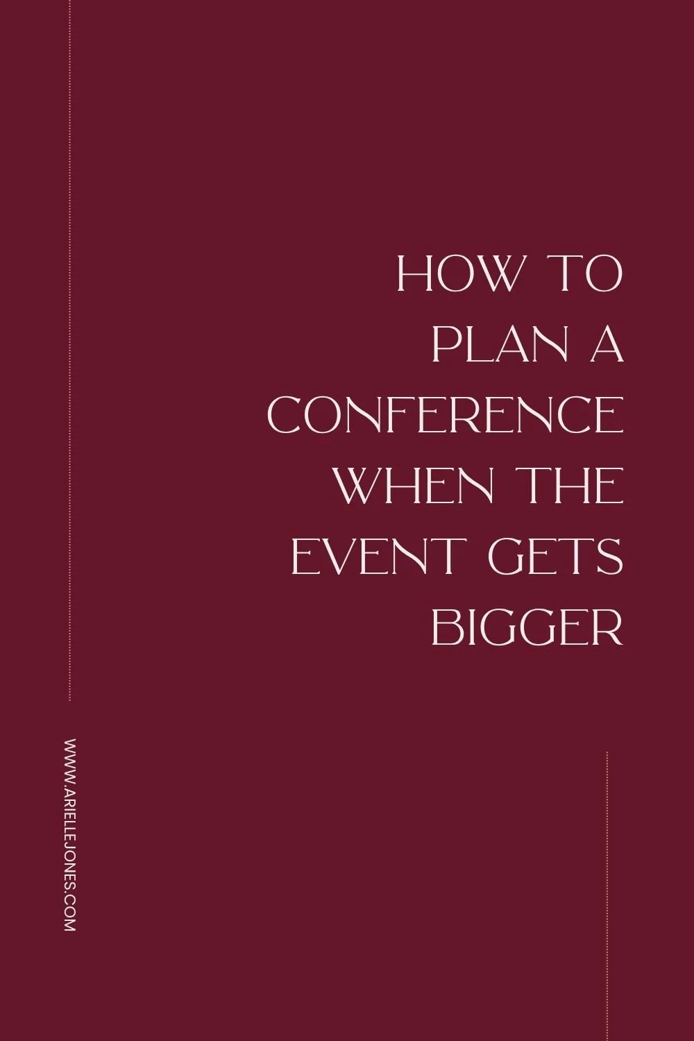 How to plan a conference when the event gets bigger