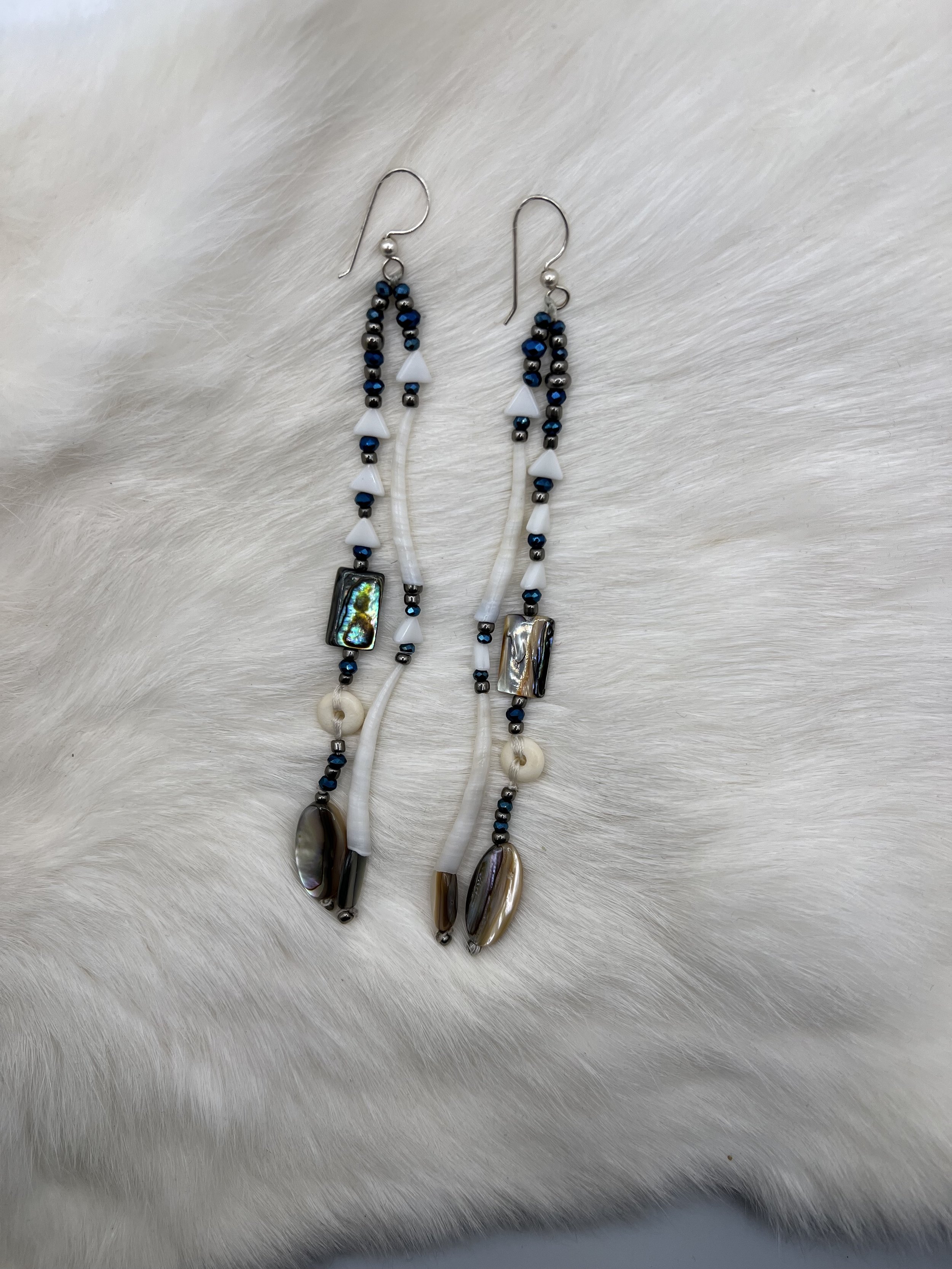 Dentalium Abalone Earrings