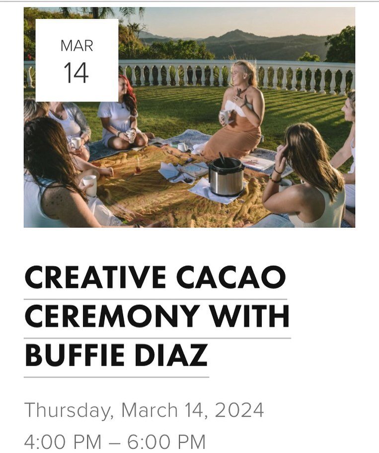 Looking forward to this special offering with @buffiesunshinediaz - open your heart; get creative. This Thursday March 14 @ 4pm @ Elixir 💚💜 #cacao #friends #kava #costarica #puravida