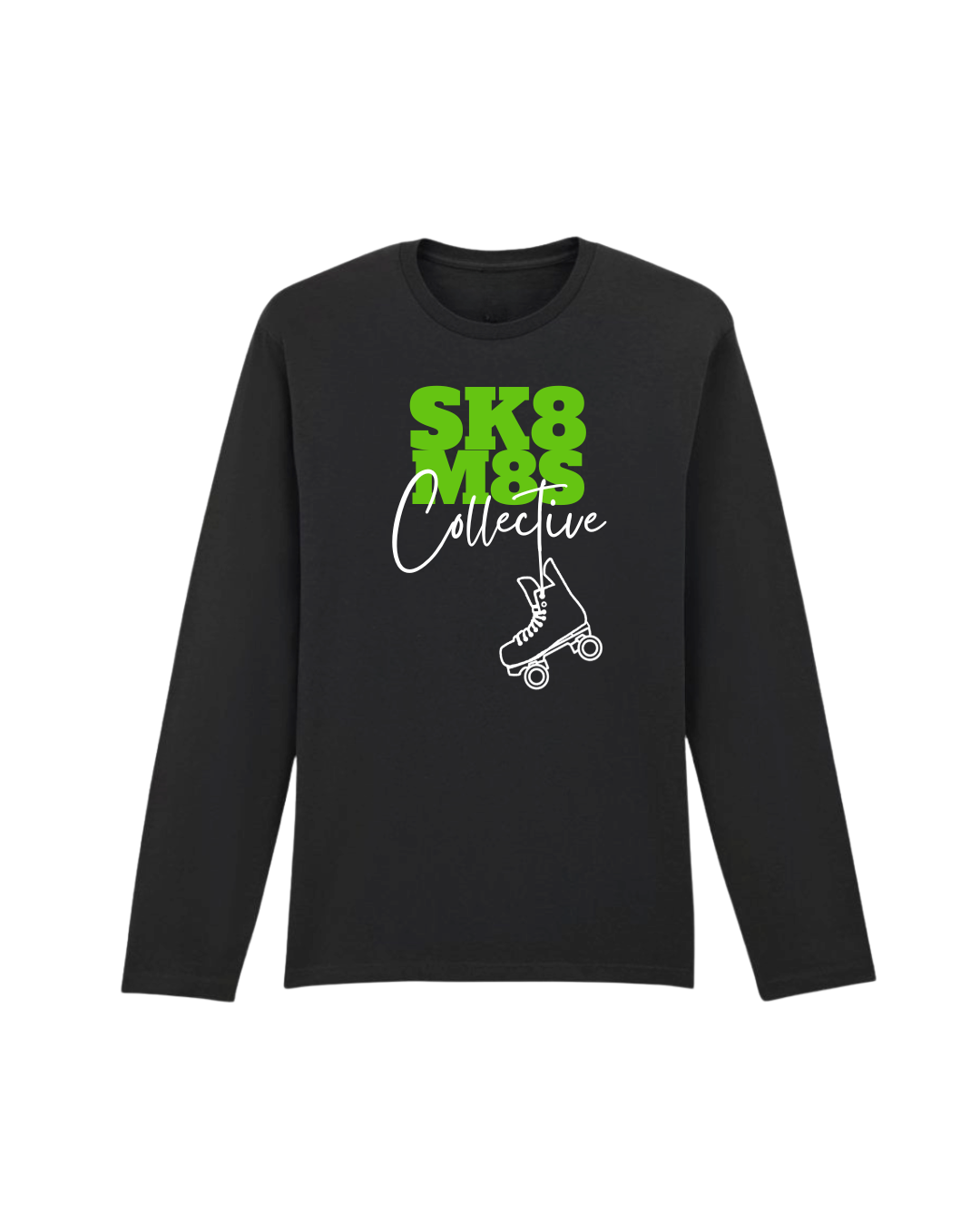Longsleeve classic Tshirt black - green.png