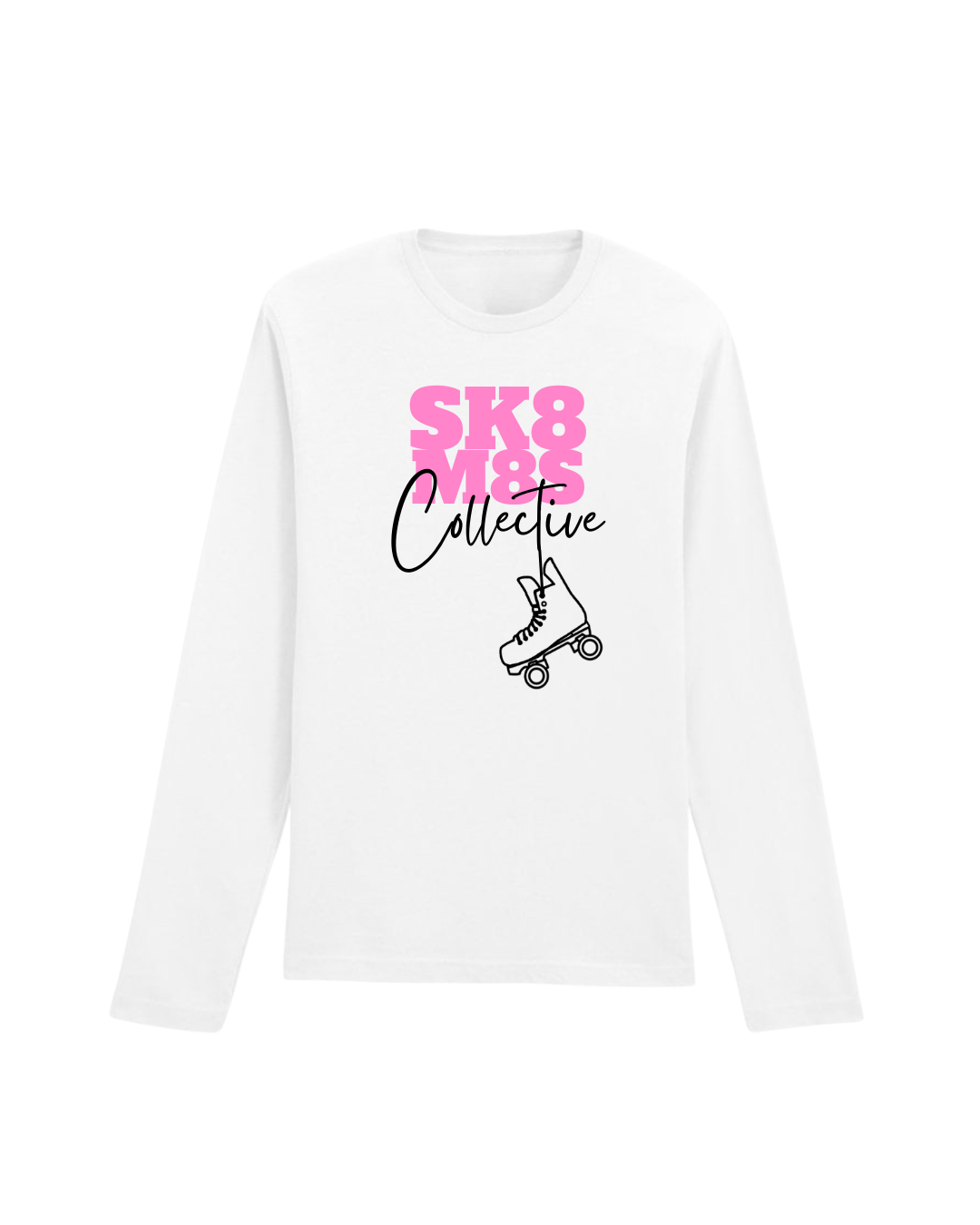 Longsleeve classic Tshirt white - pink.png