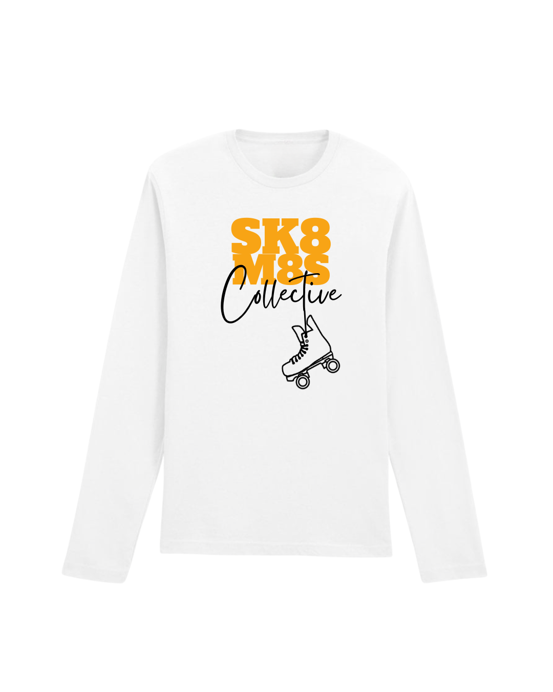 Longsleeve classic Tshirt white - orange.png