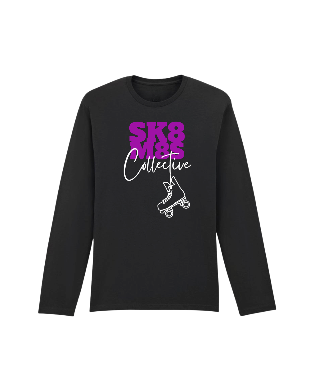 Longsleeve classic Tshirt black - purple.png