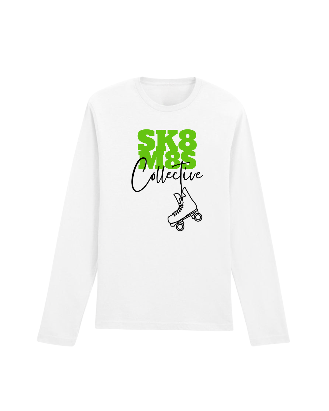 Longsleeve classic Tshirt white - green.png