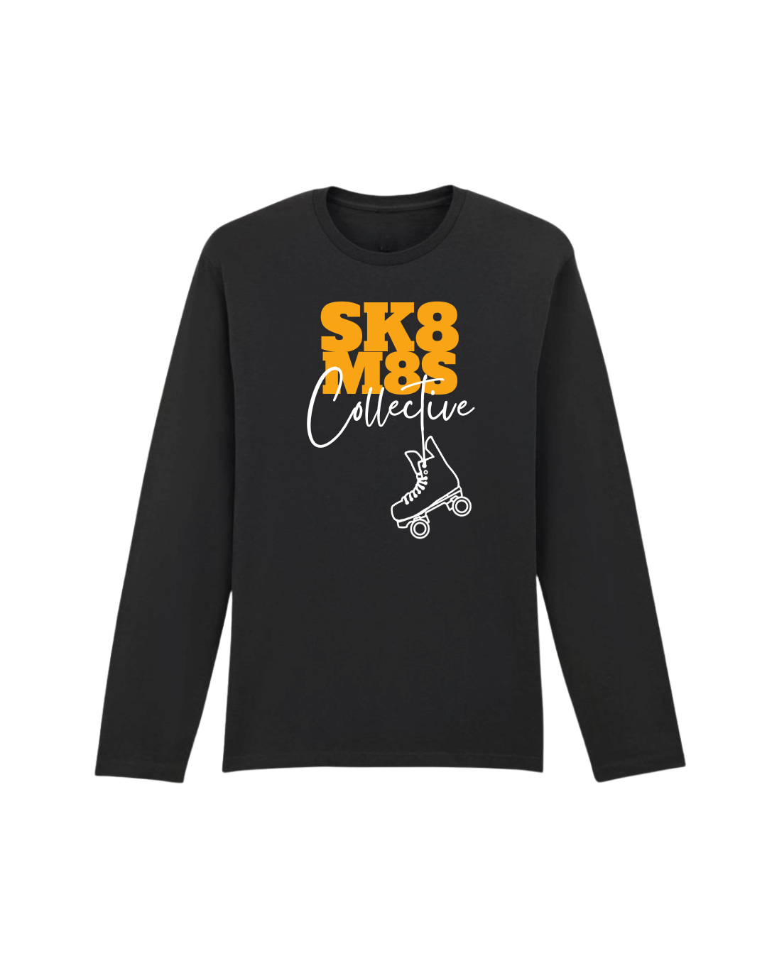 Longsleeve classic Tshirt black - orange.png
