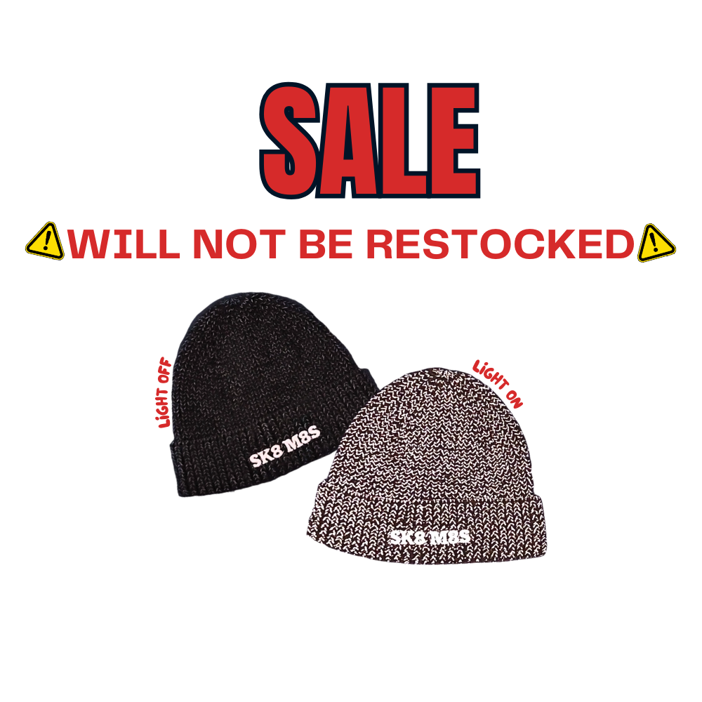 Reflective "SK8 M8S" Beanie