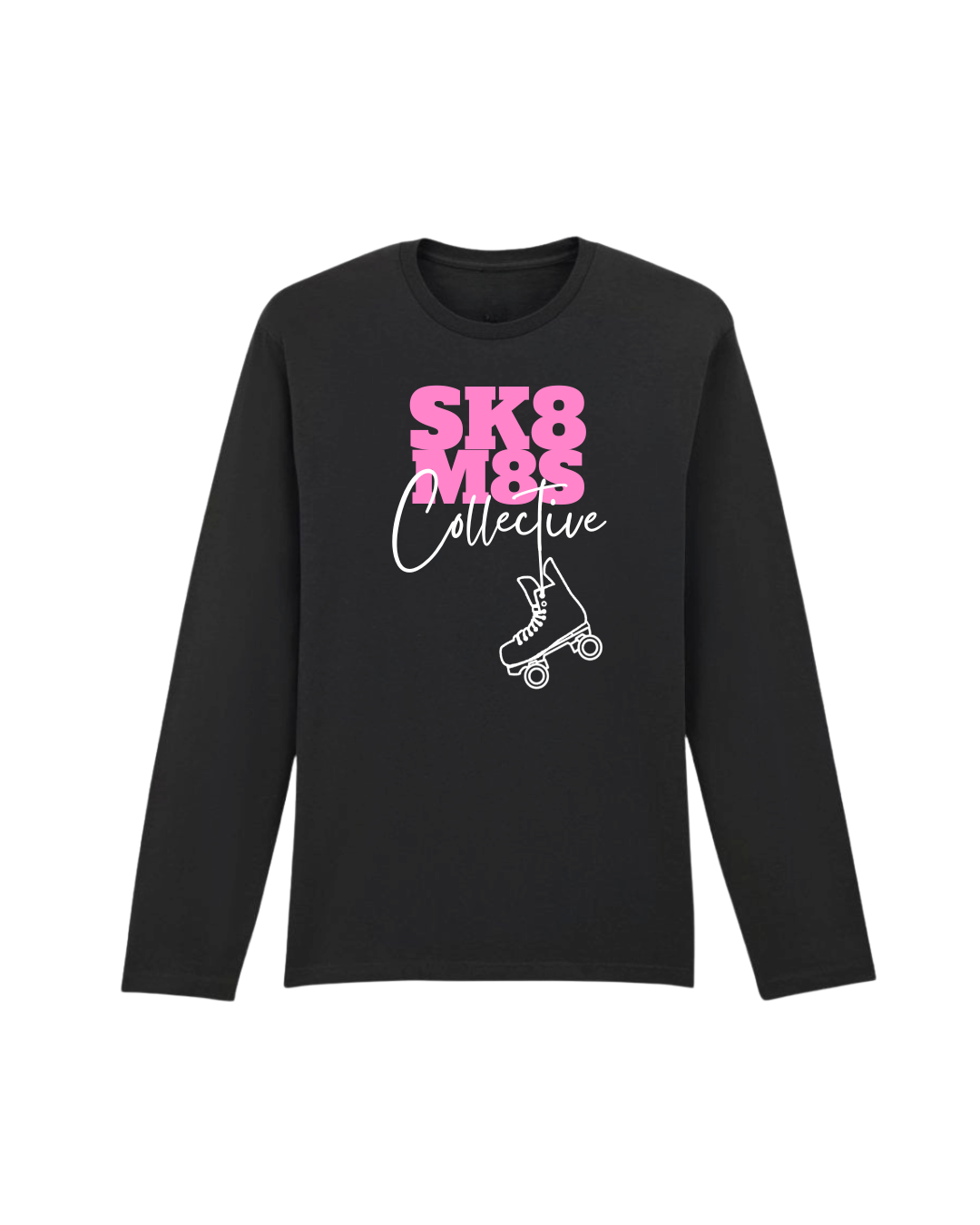 Longsleeve classic Tshirt black - pink.png