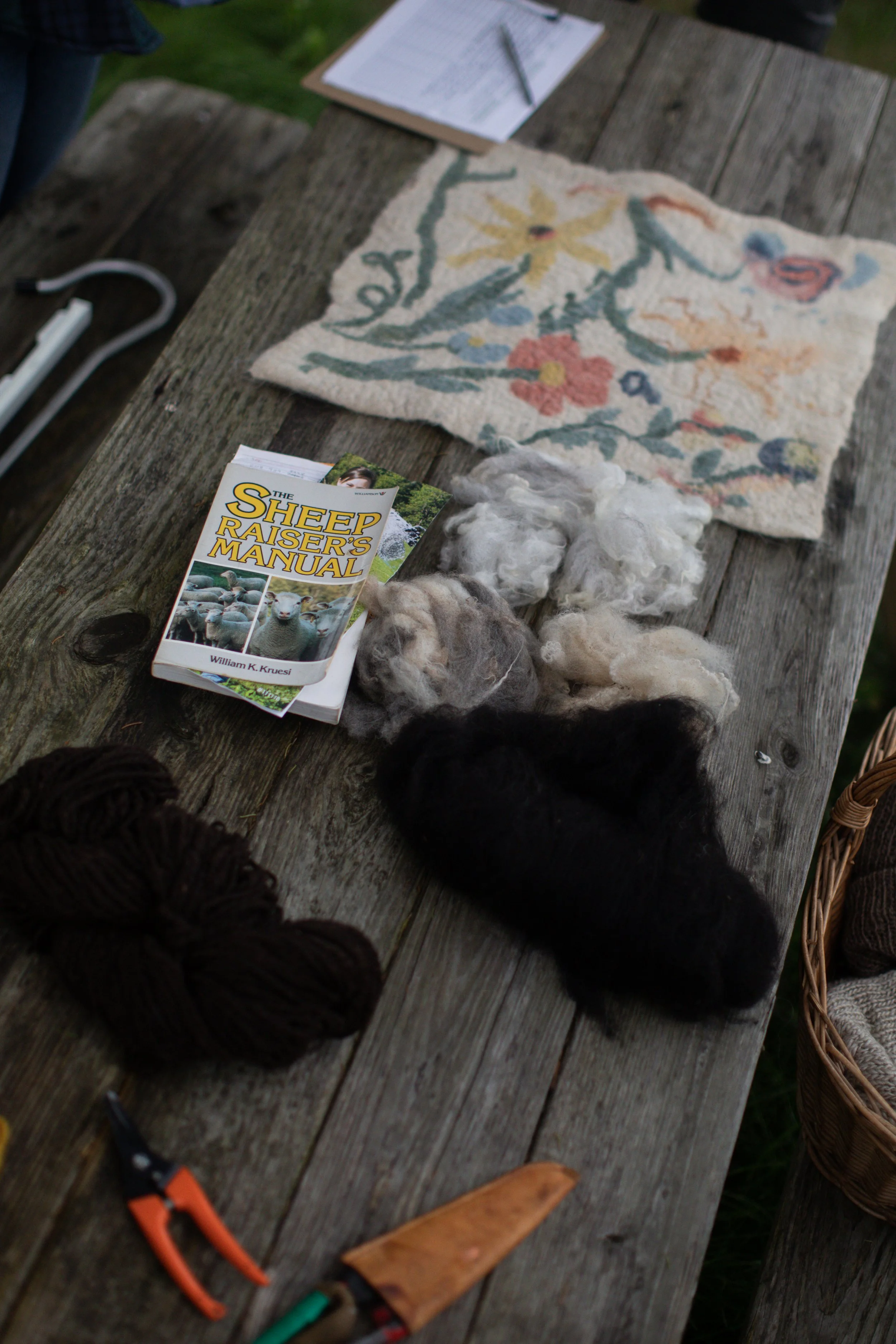 Felt, wool, and shearers. Gael Roots hosts workshops on fiber arts and raising sheep 