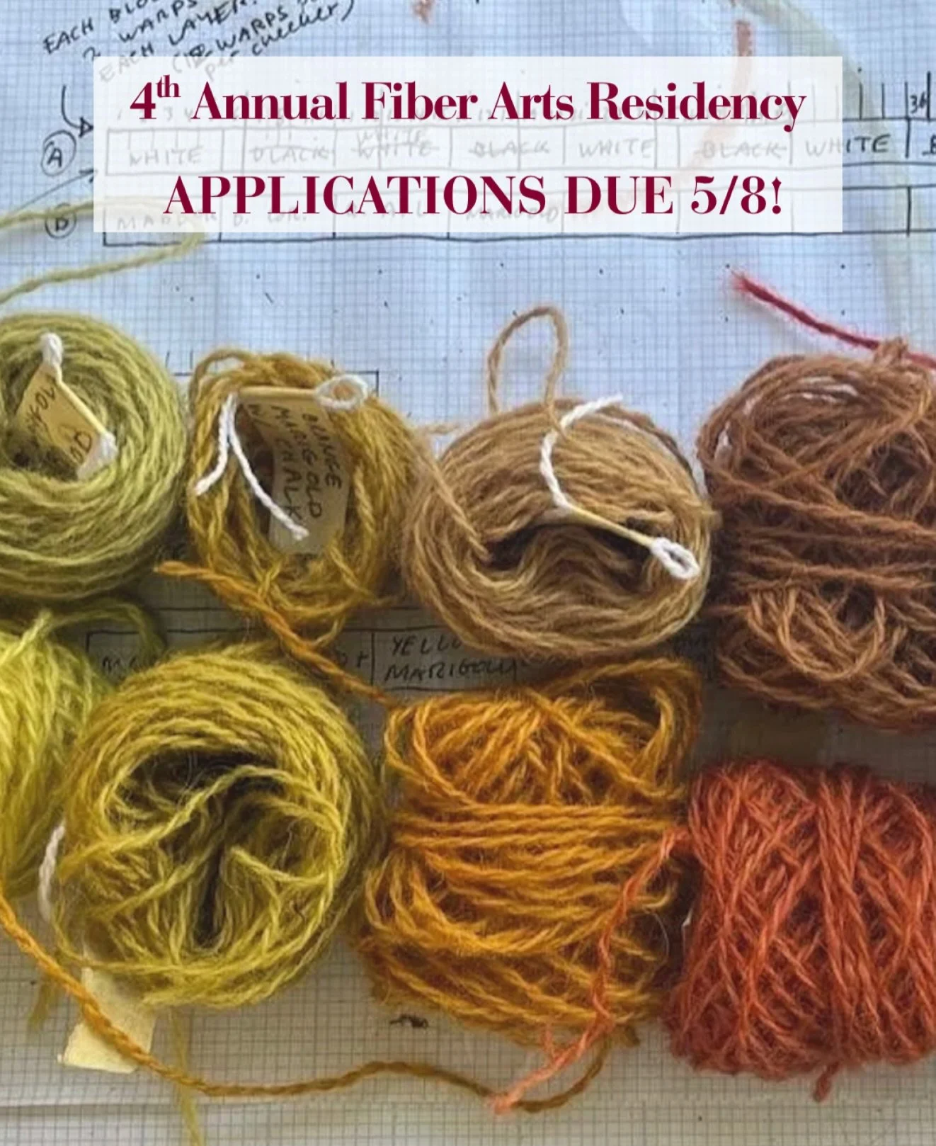There are only a few more days to apply to the 4th Annual Fiber Arts Residency, held from September 20th - 27th at Gael Roots Farm and the Catskill Art Space! 

If you are a fiber artist, we encourage you to apply for this one-week residency, which w