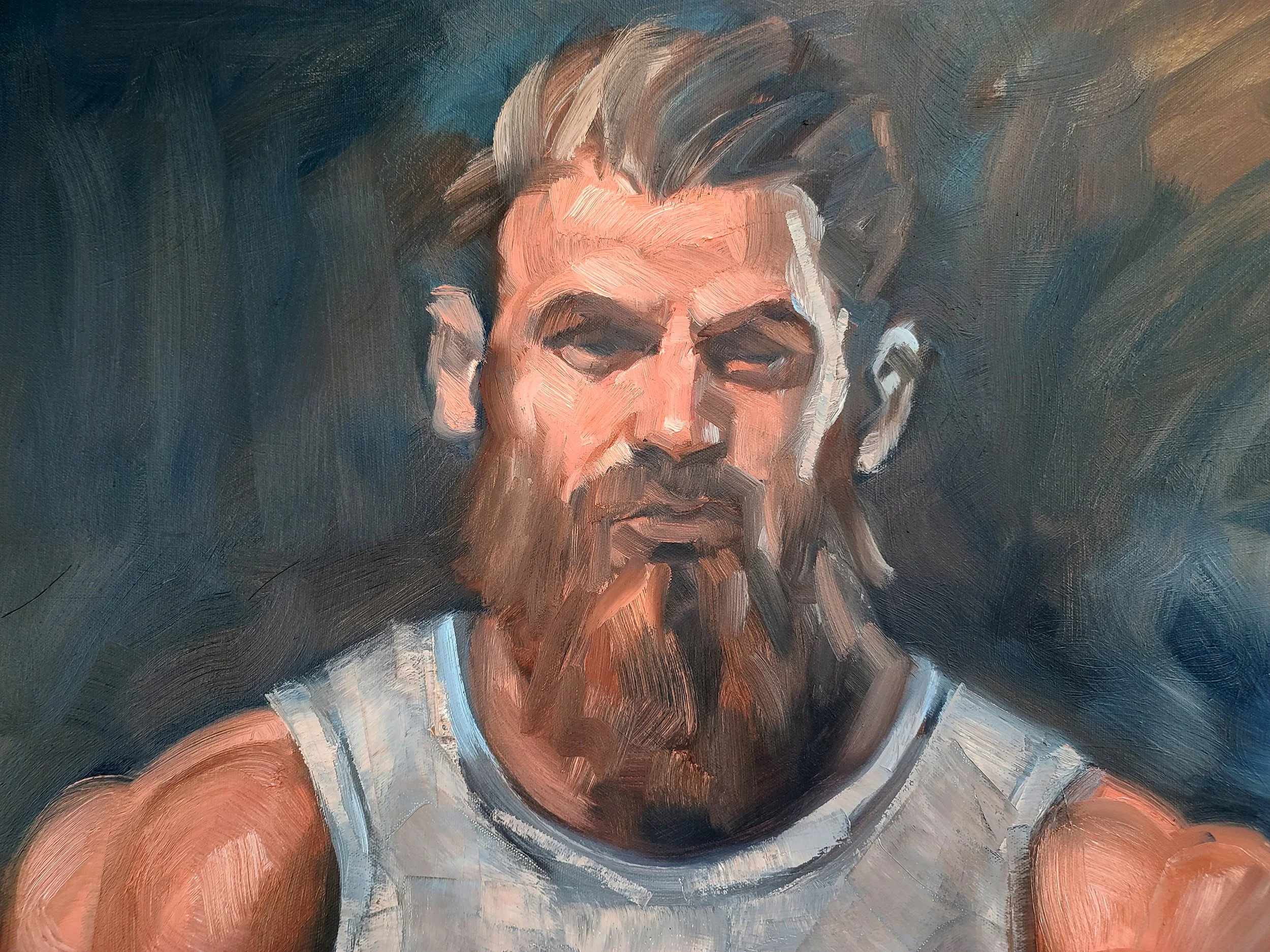 The Hearts Filthy Lesson (2nd version), 30x40 inches oil on stretched canvas by Kenney Mencher (7).jpg