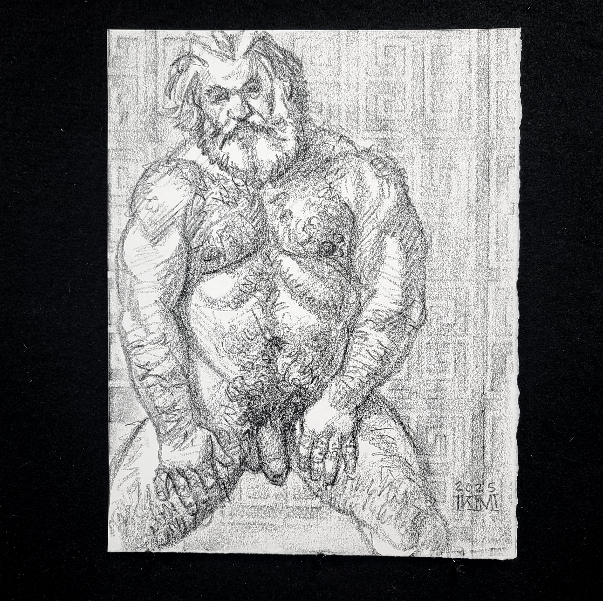 Greek Key, 11x14 inches, crayon on Rives BFK by Kenney Mencher (2).jpg