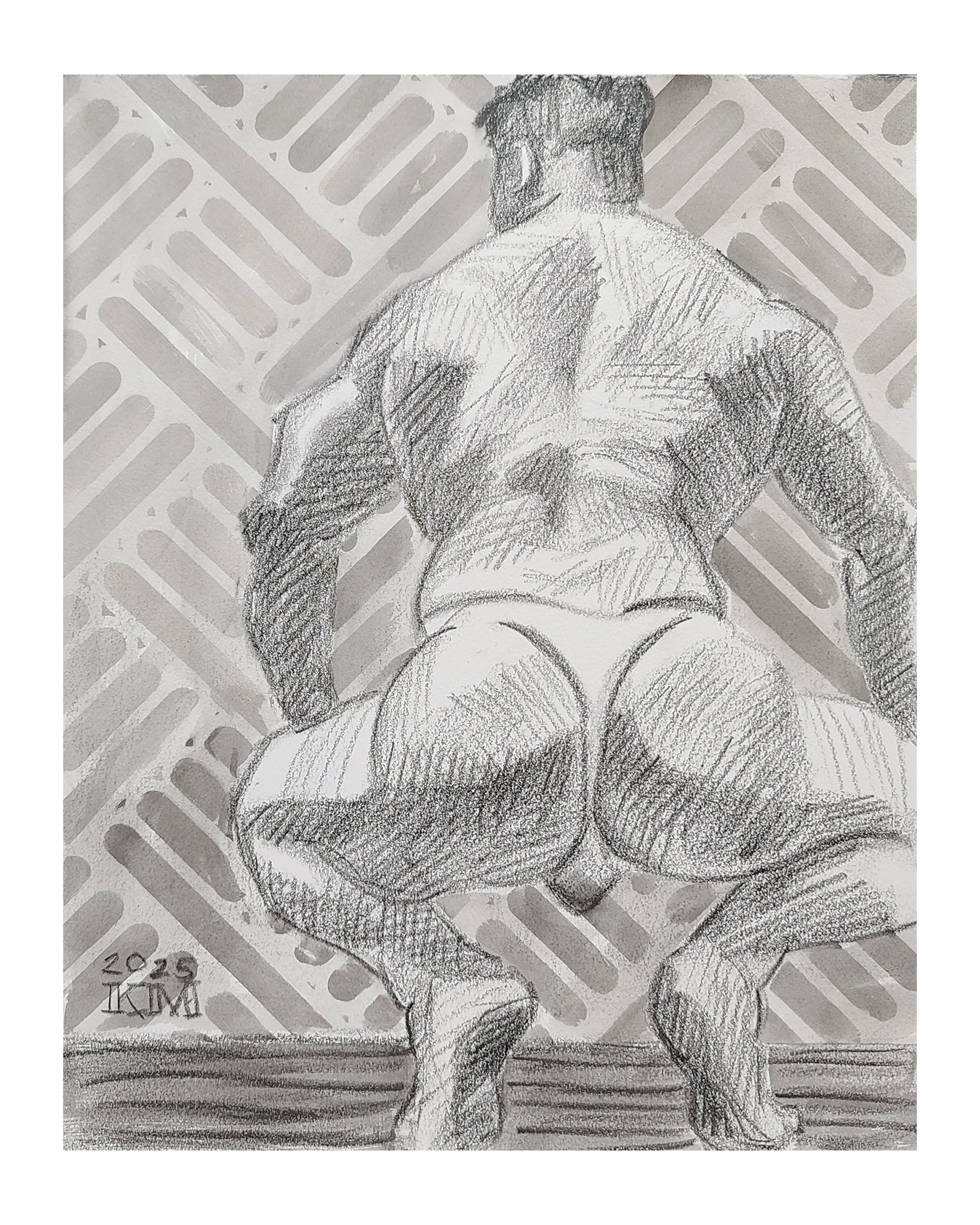 Grounded in Geometry, 11x14 inches, crayon and watercolor on Rives BFK, by Kenney Mencher Square.jpg