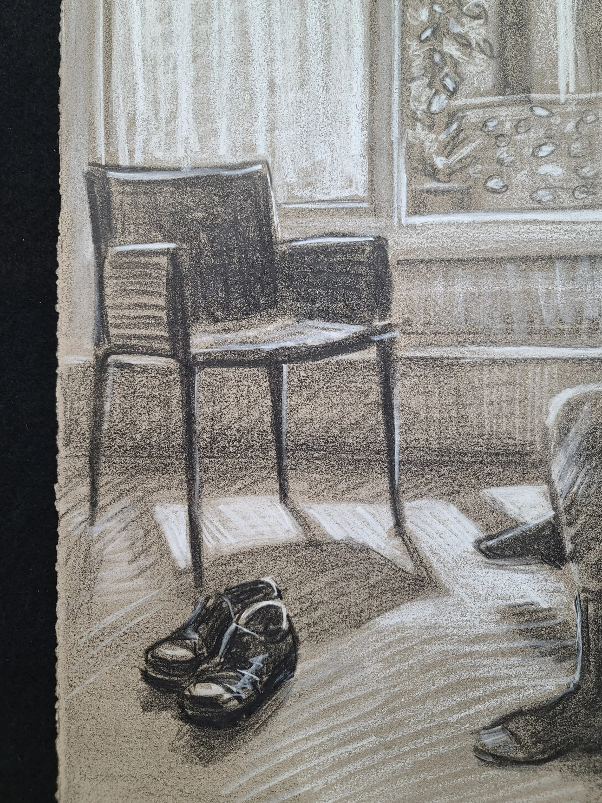 Monday 9-15 AM (Padua) 20x16 inches crayon on toned paper by Kenney Mencher  black (1).jpg