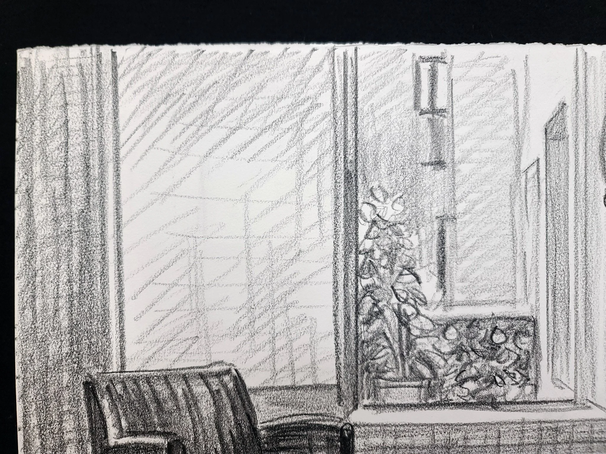 Thursday Morning (version 2), 16x22 inches, crayon on paper, by Kenney Mencher.jpg (10).jpg