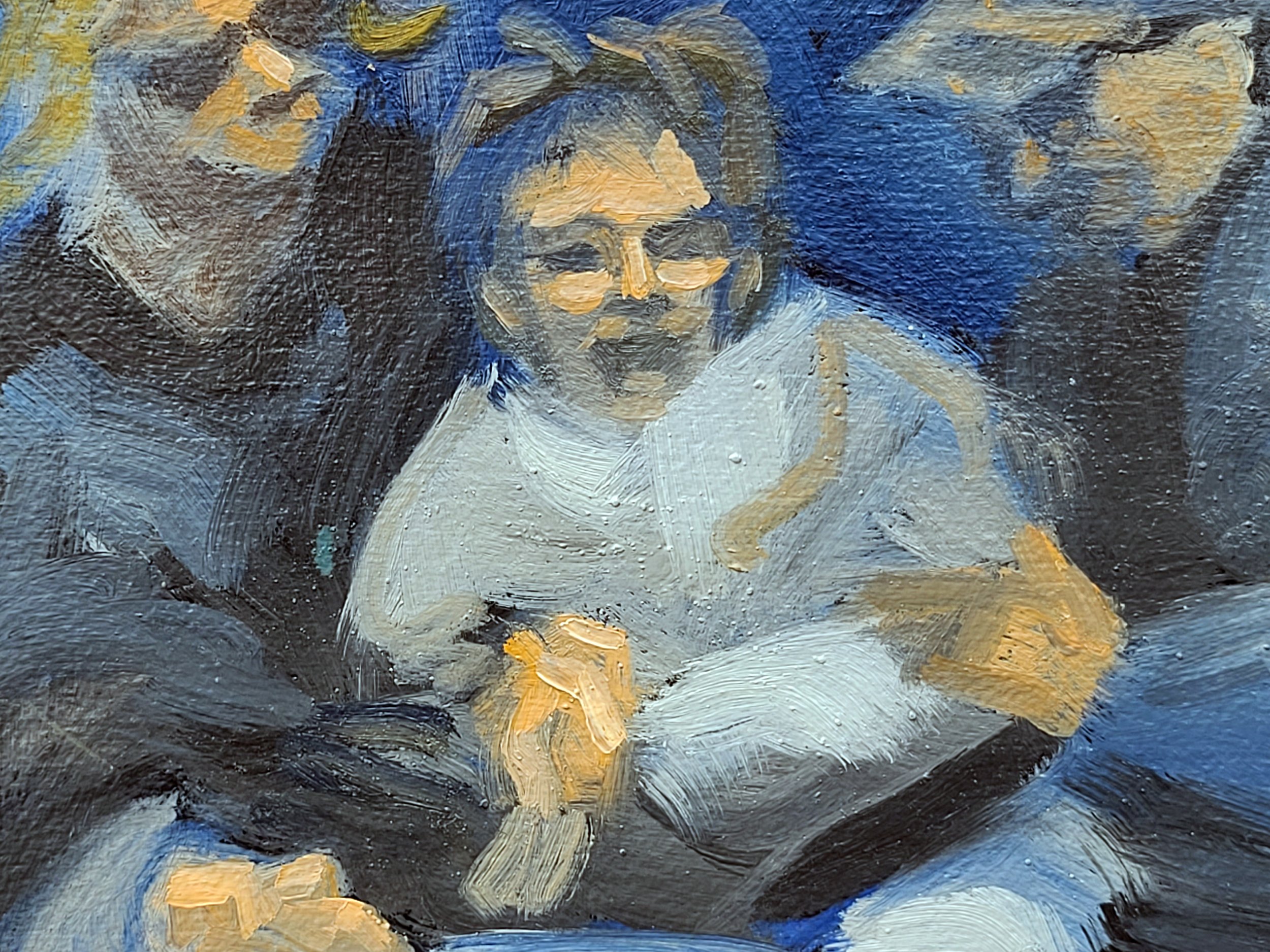 1994, Pieta, 11 x 11.5 inches, oil on gessoed paper, by Kenney Mencher (1).jpg