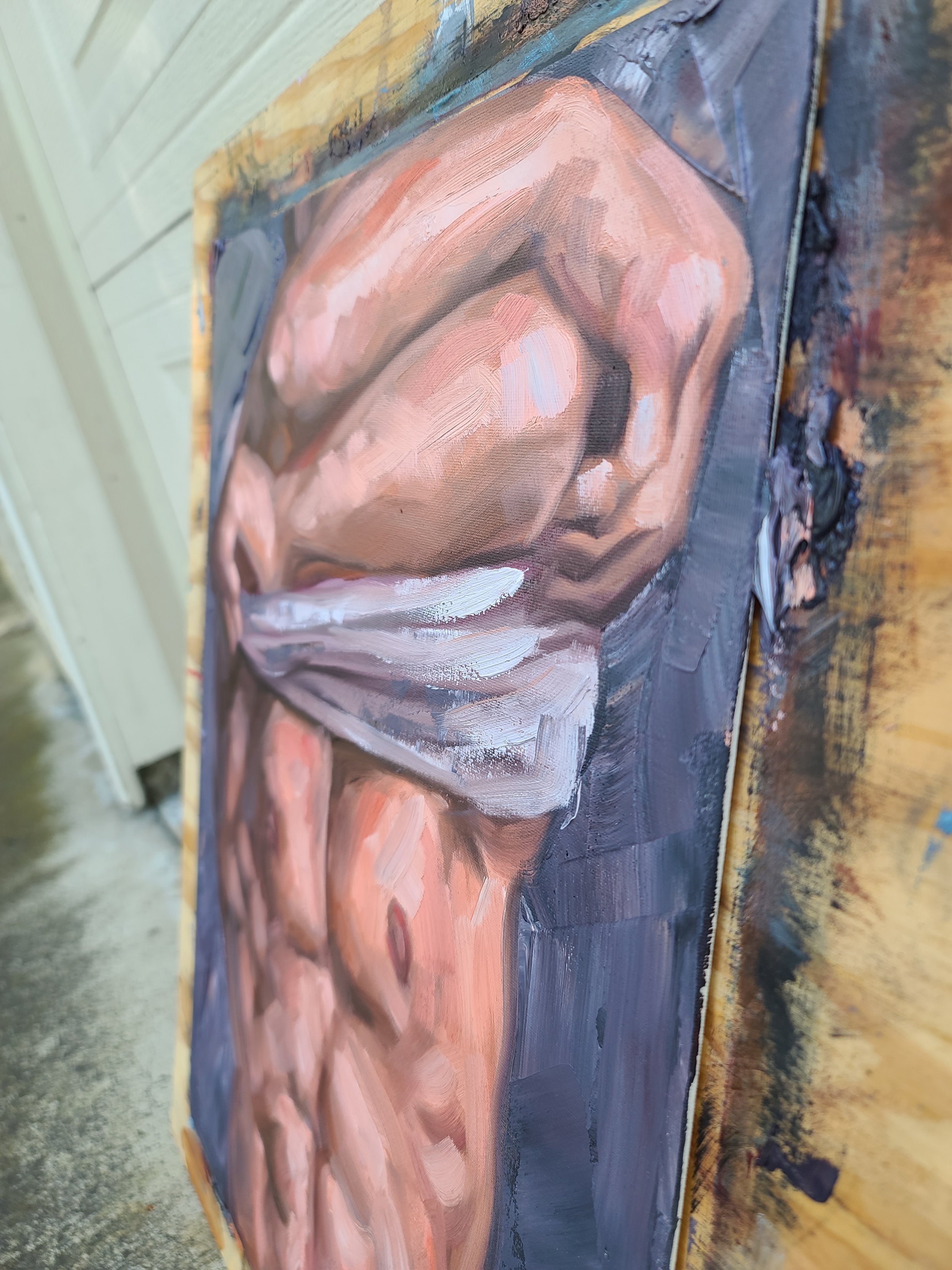Pregame Tryouts, 16x20 inches oil on canvas panel by Kenney Mencher (10).jpg