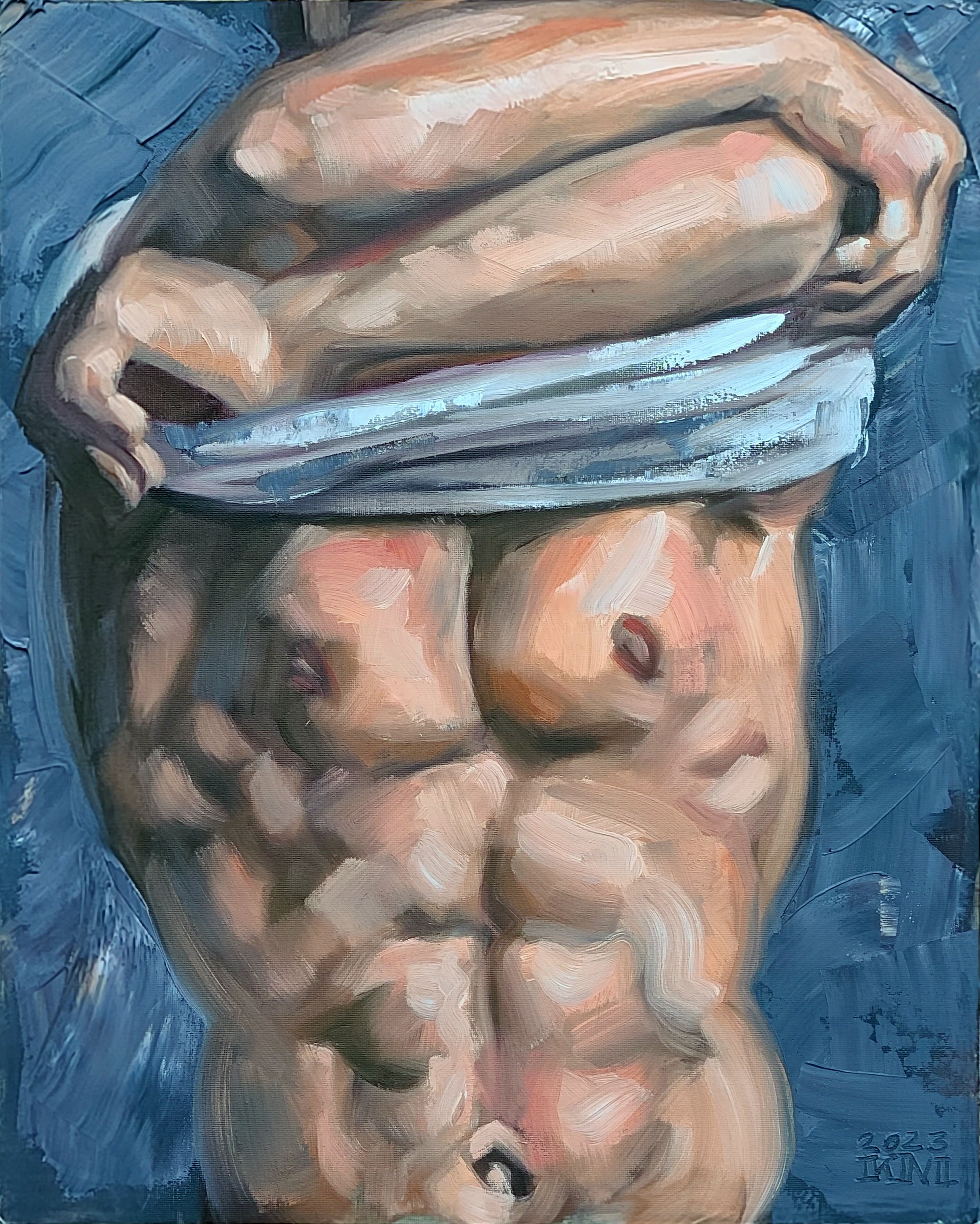 Pregame Tryouts, 16x20 inches oil on canvas panel by Kenney Mencher (3).jpg
