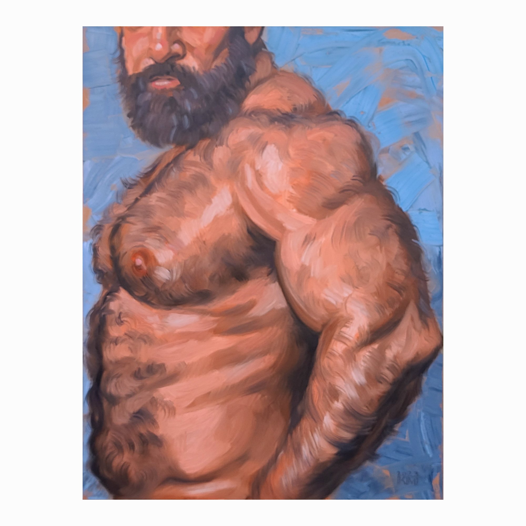 Captain Ursine, 30x40 inches oil on stretched canvas by Kenney Mencher Etsy.jpg