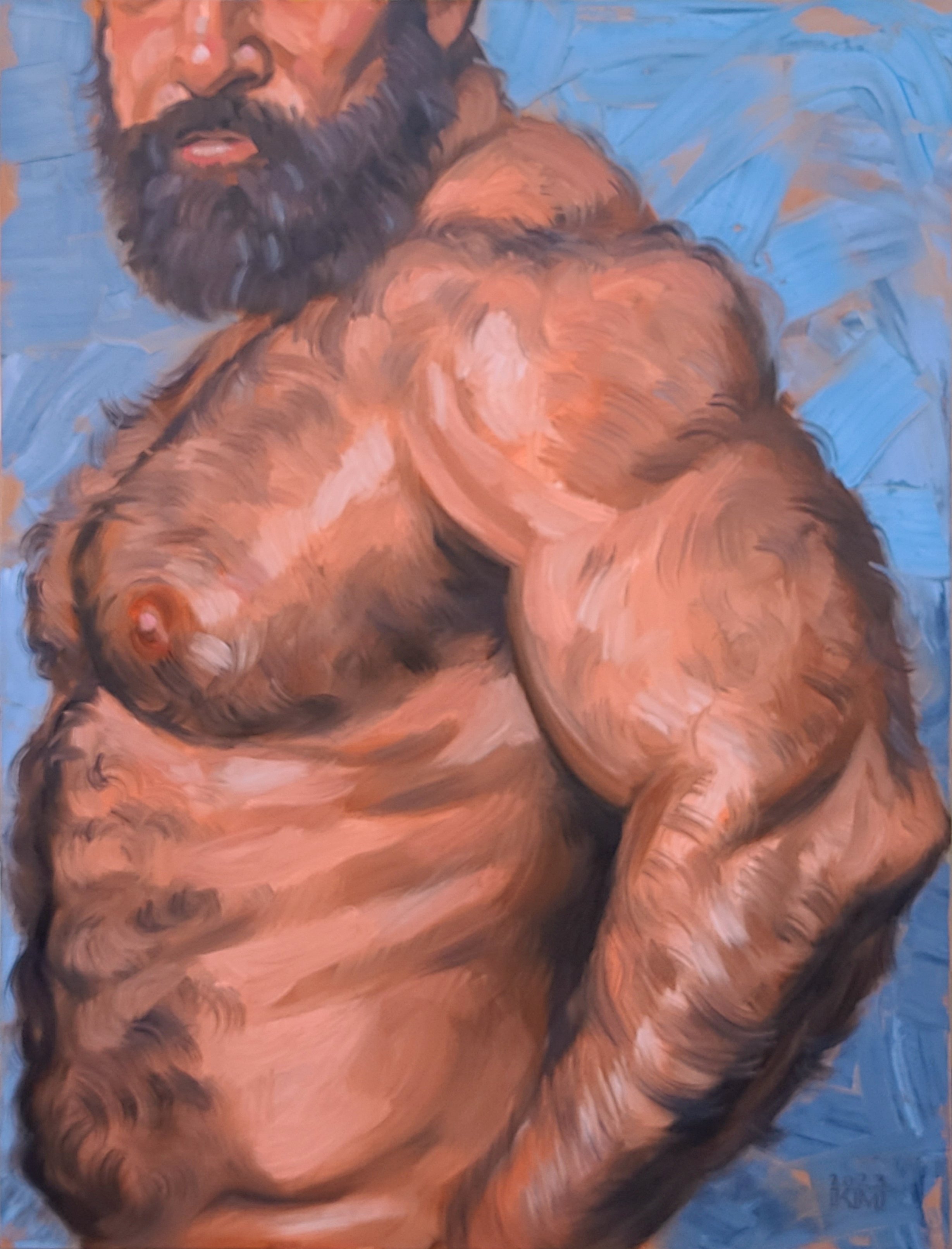 Captain Ursine, 30x40 inches oil on stretched canvas by Kenney Mencher.jpg