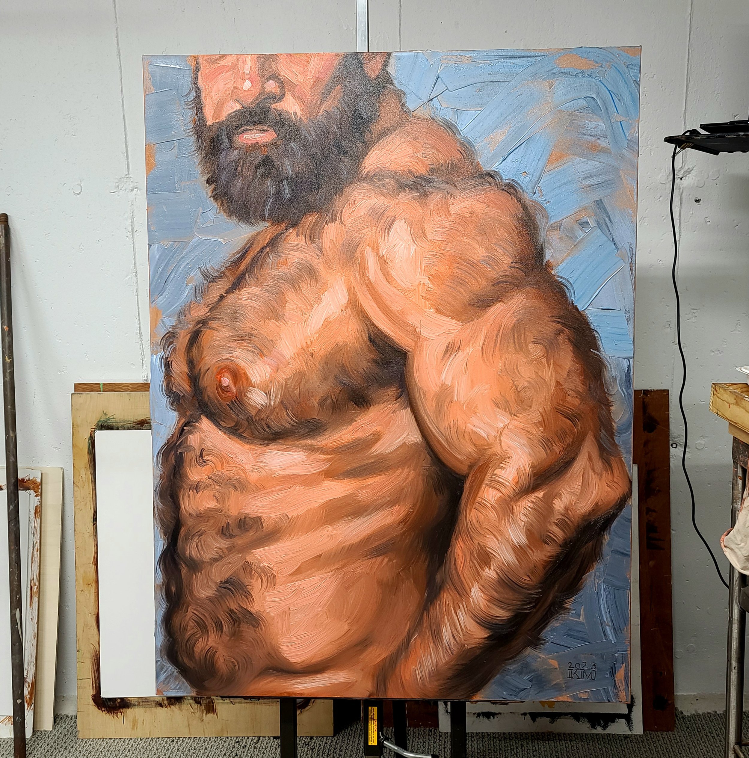 Captain Ursine, 30x40 inches oil on stretched canvas by Kenney Mencher (20).jpg