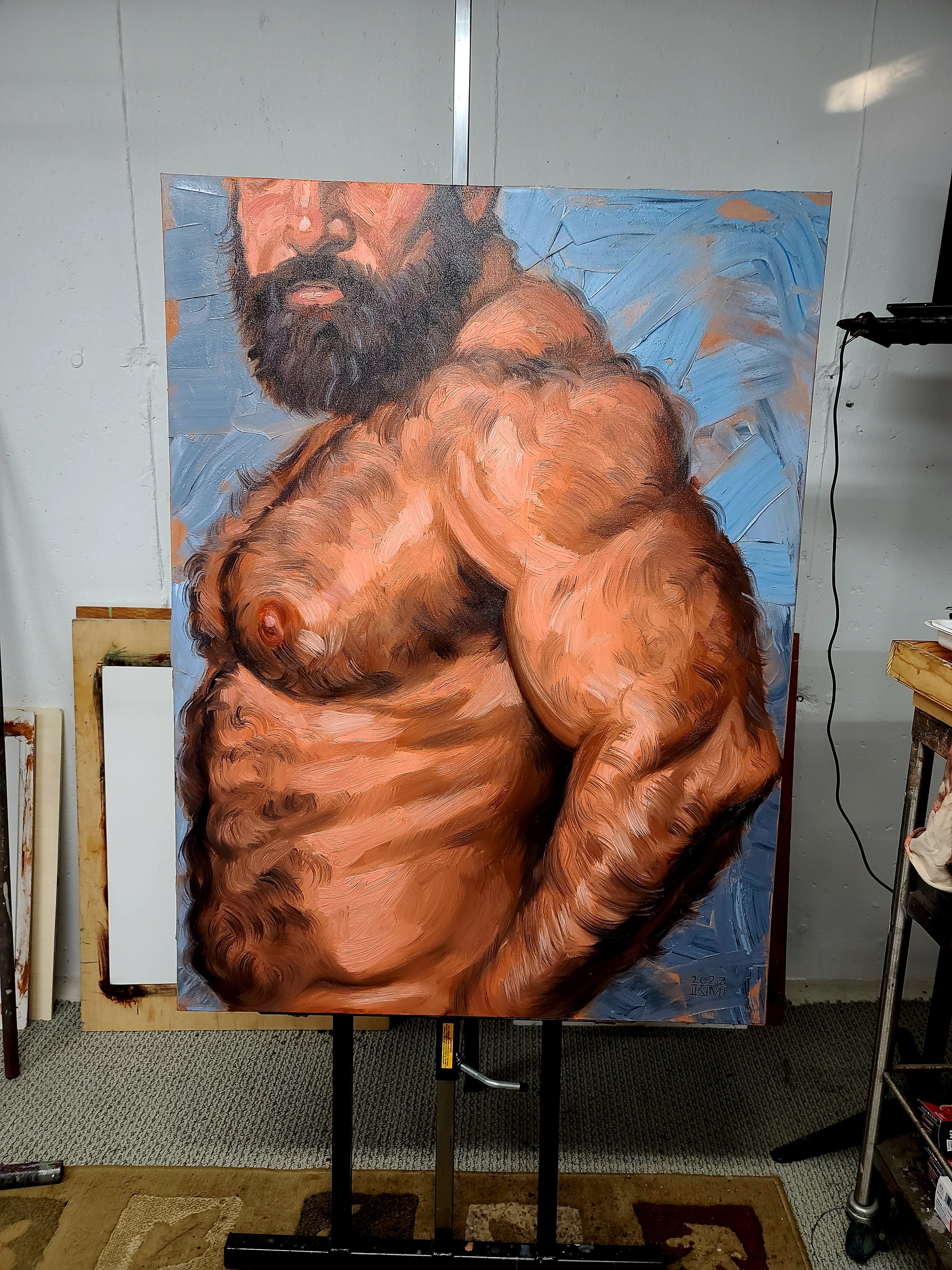 Captain Ursine, 30x40 inches oil on stretched canvas by Kenney Mencher (19).jpg