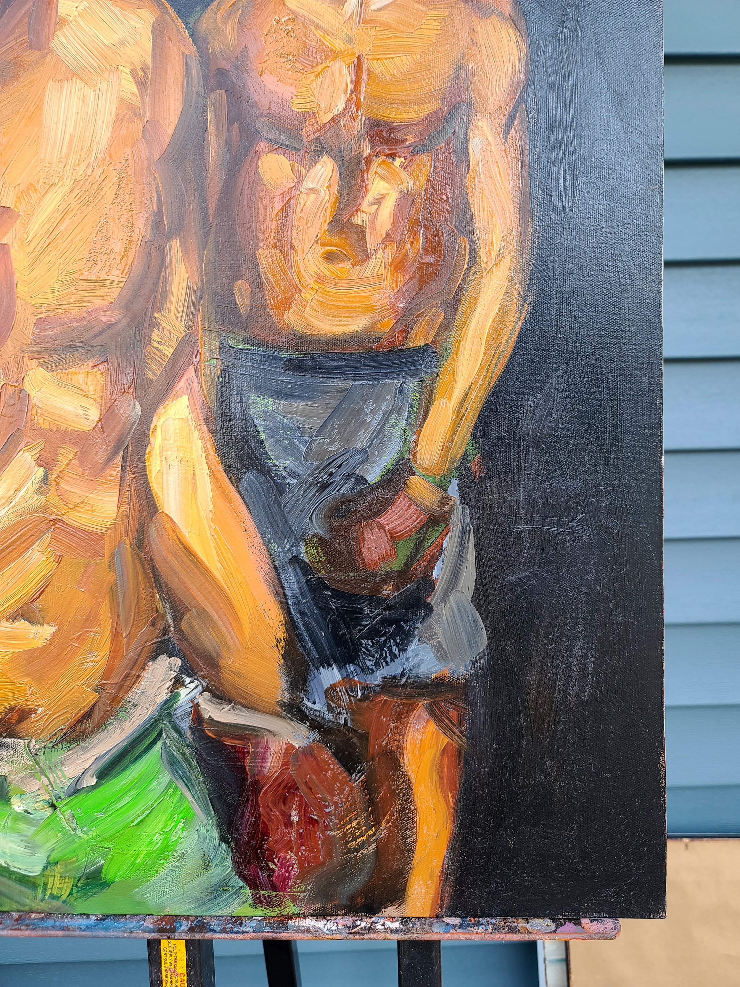 2001, Locker Room, 22x28 inches, oil on stretched canvas, by Kenney Mencher (7).jpg