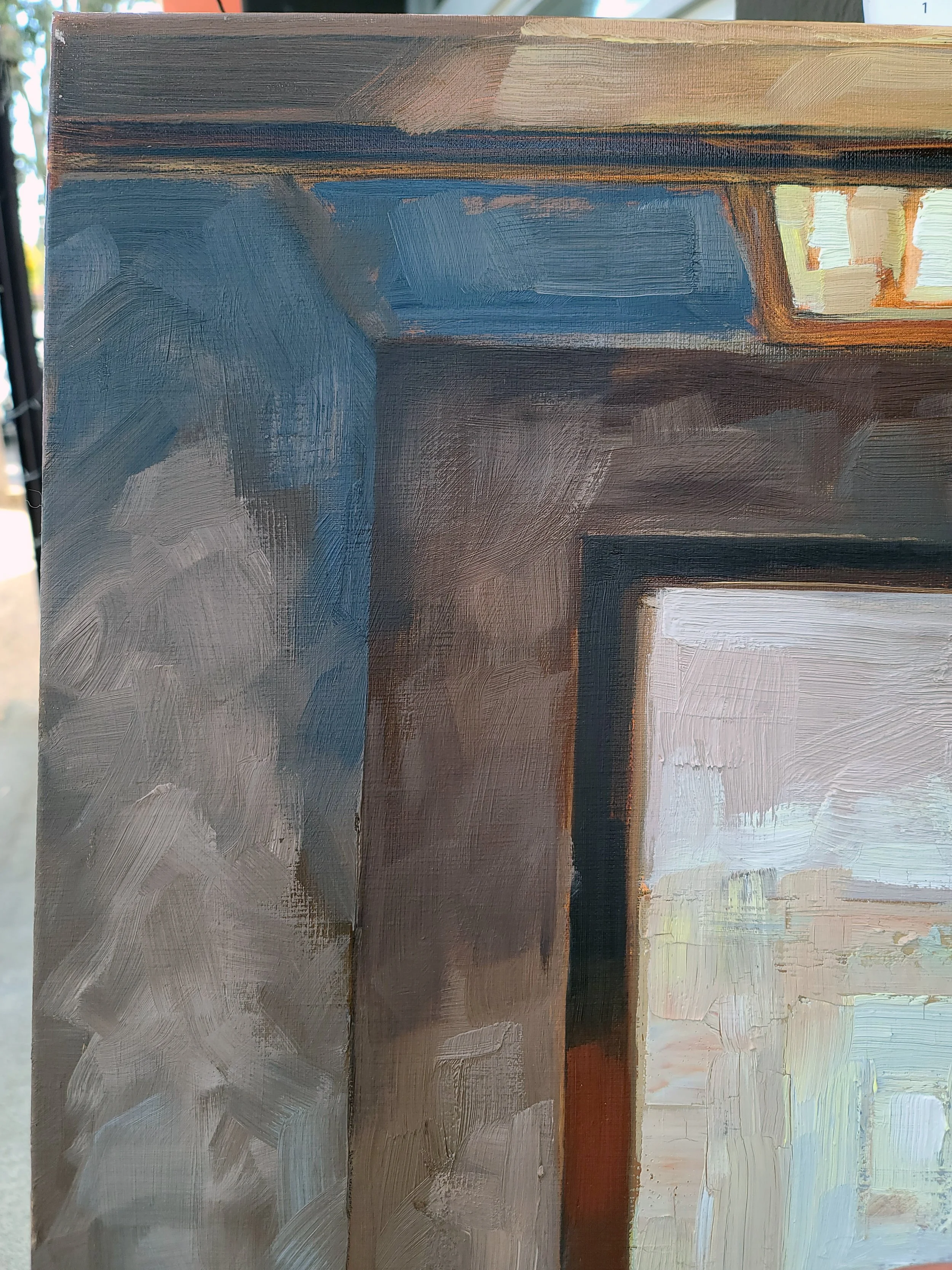 Self Portrait, Office Hours, 48x36 inches, oil on canvas, by Kenney Mencher  (4).jpg