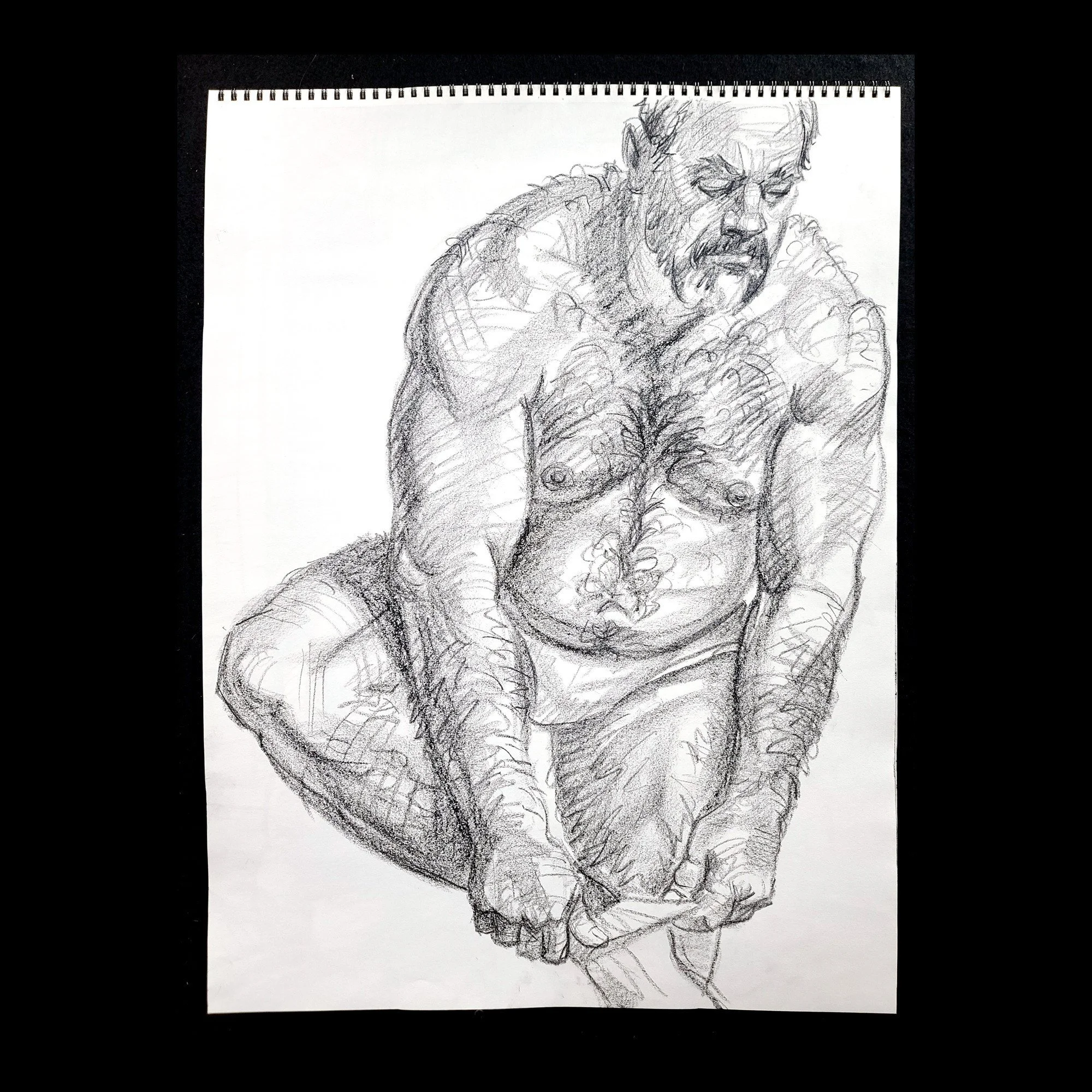 Socks, 24x18 inches, crayon on paper, by Kenney Mencher Etsyjpg.jpg