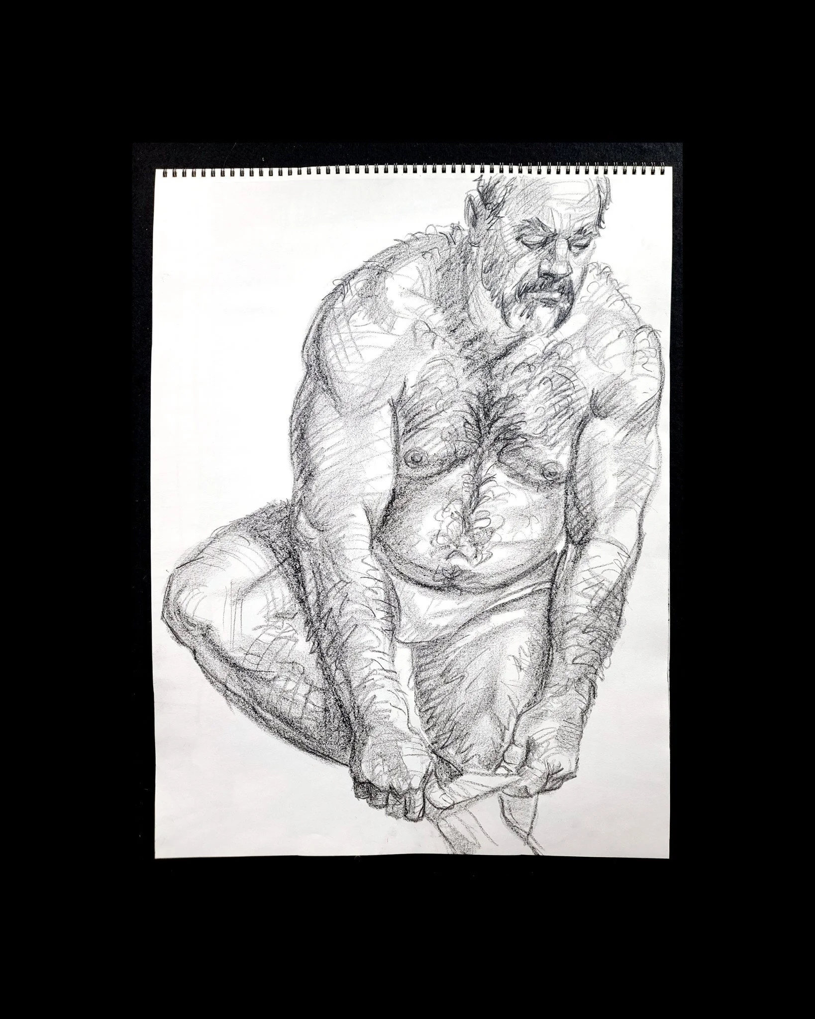 Socks, 24x18 inches, crayon on paper, by Kenney Mencher Hero.jpg