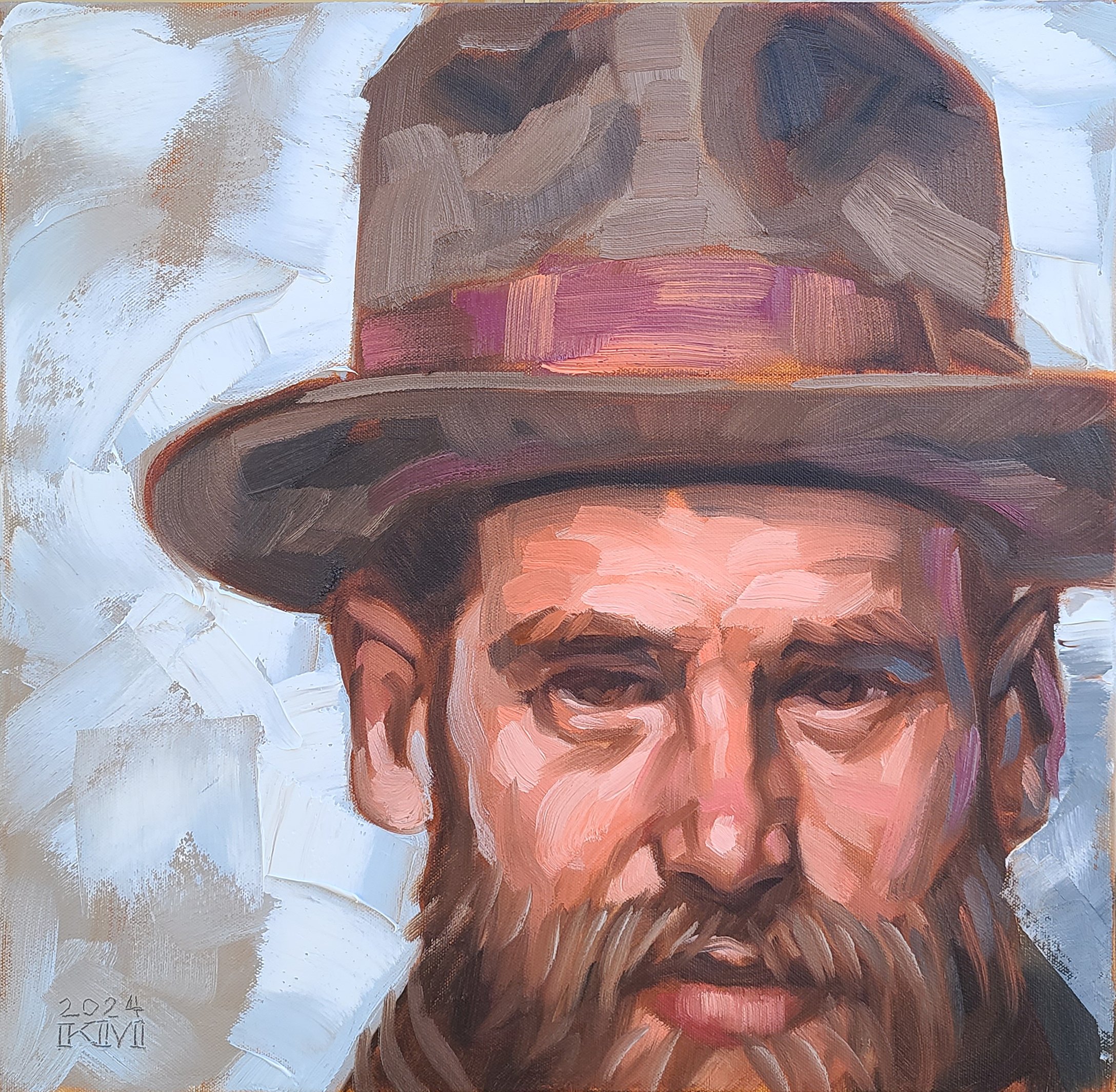 Freudian Psychology, 18x18x1.5 oil on stretched canvas by Kenney Mencher .jpg