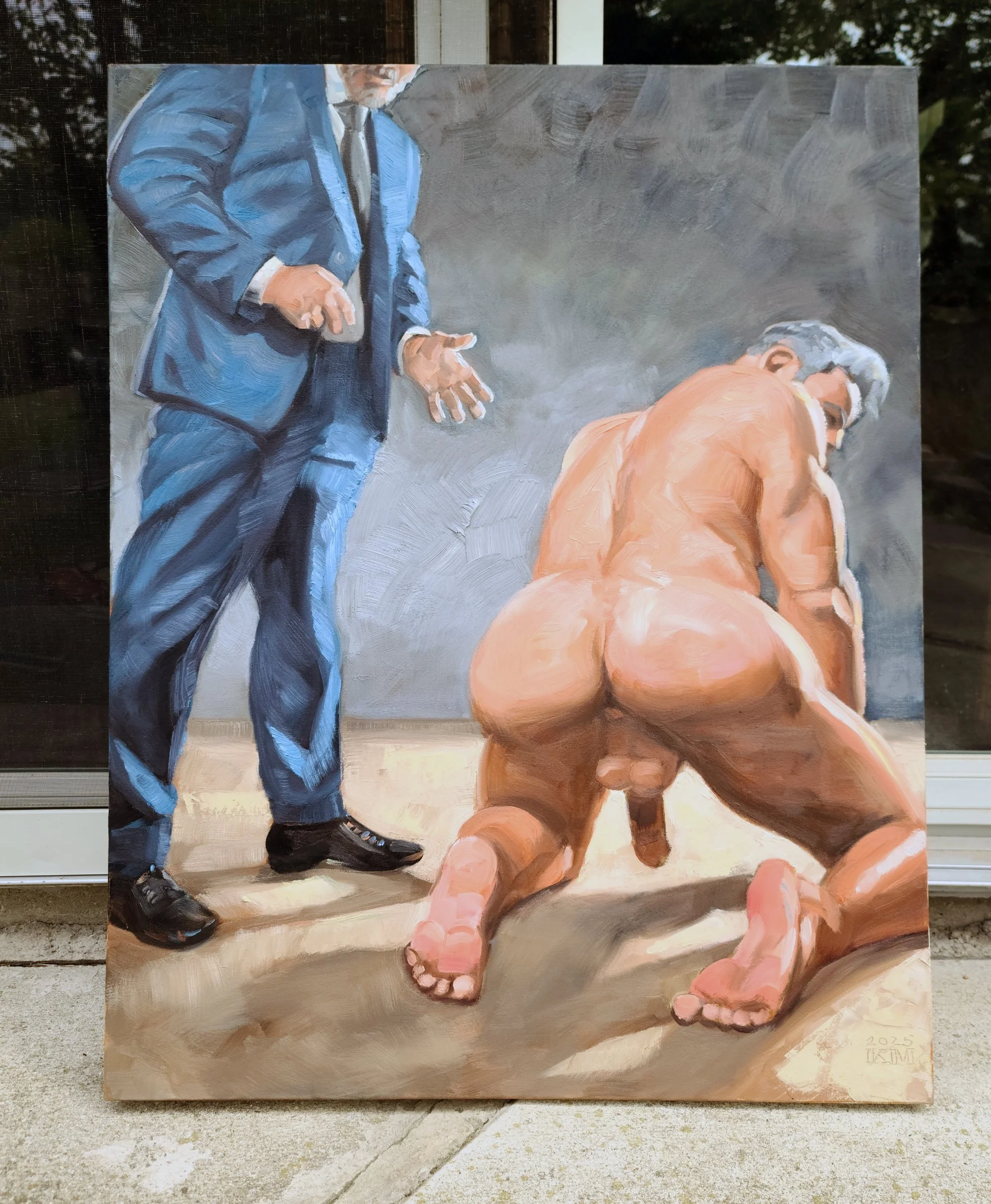 An Inequitable Power Dynamic, 30x40x1.5 inches, oil on stretched canvas, by Kenney Mencher (3).jpg