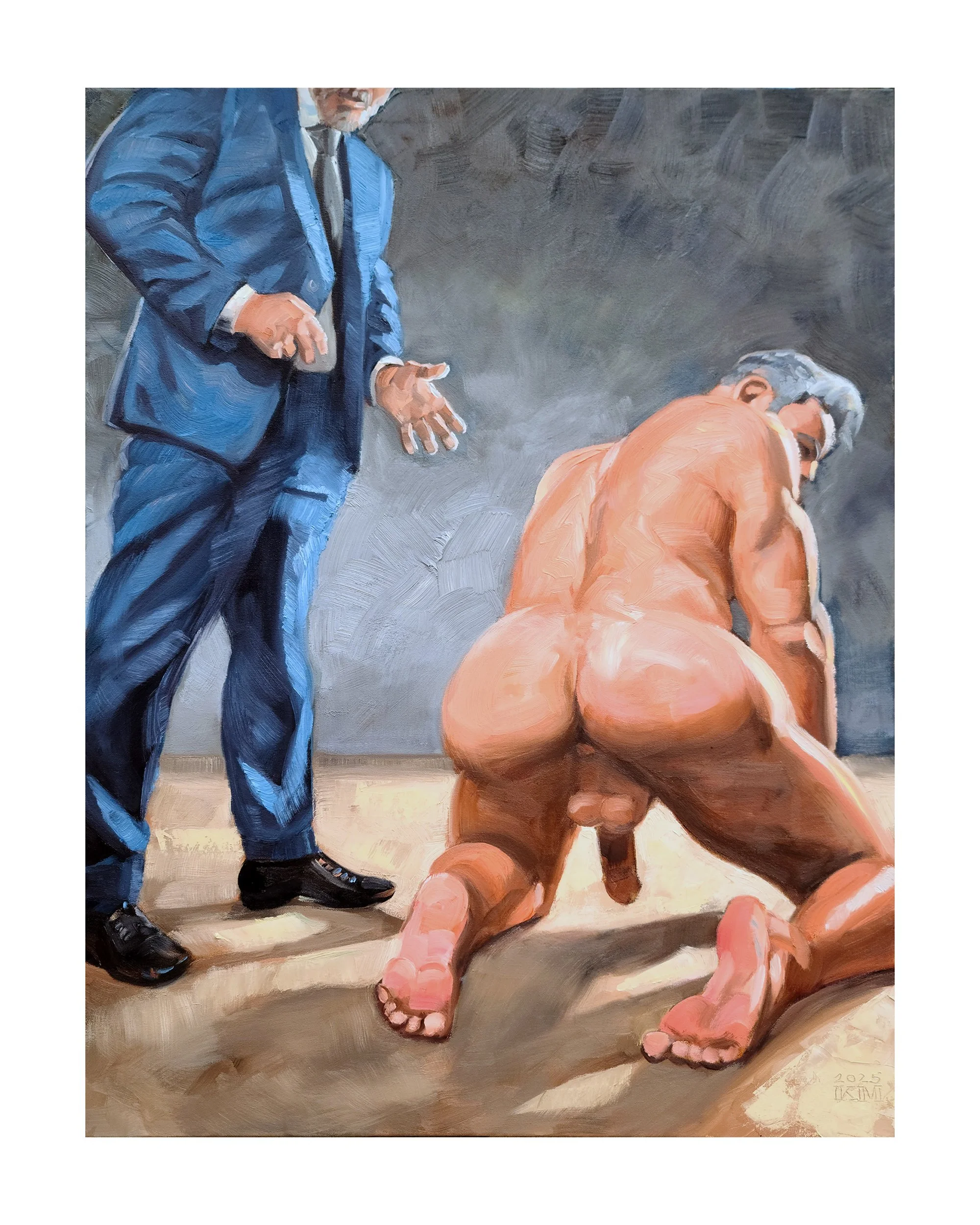 An Inequitable Power Dynamic, 30x40x1.5 inches, oil on stretched canvas, by Kenney Mencher Square .jpg