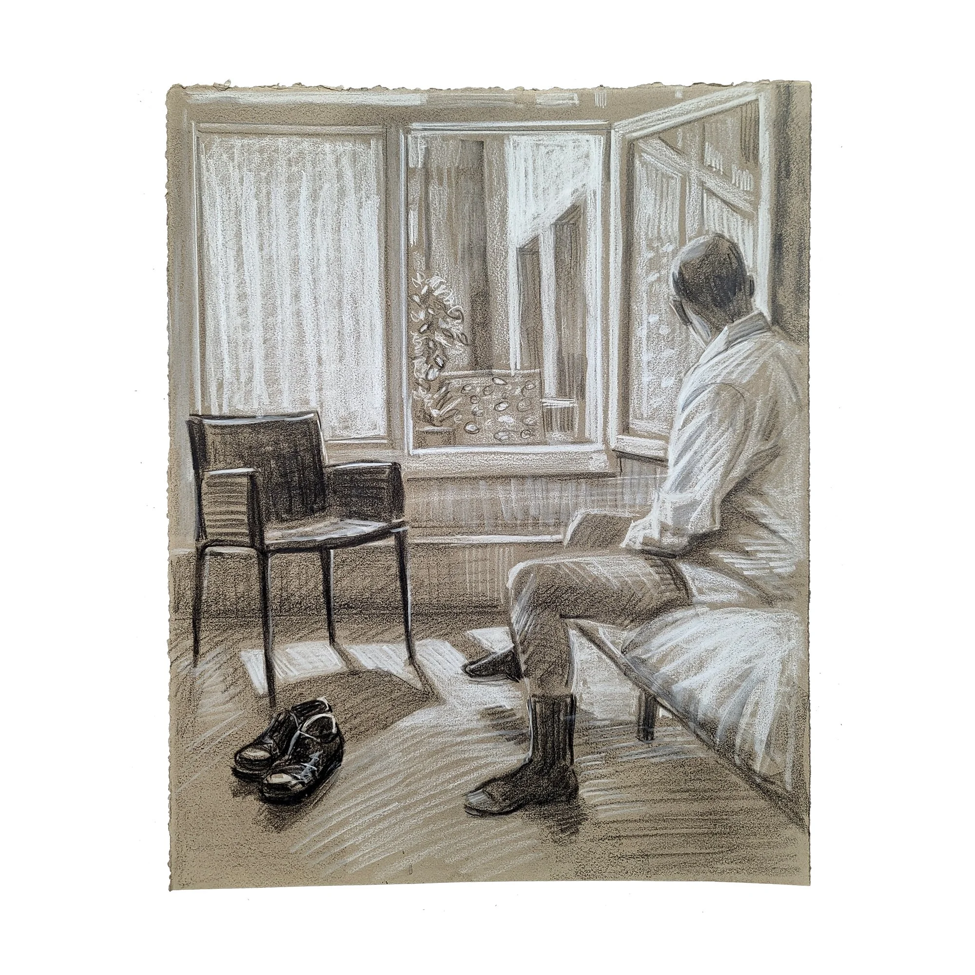 Monday 9-15 AM (Padua) 20x16 inches crayon on toned paper by Kenney Mencher Etsy white.jpg