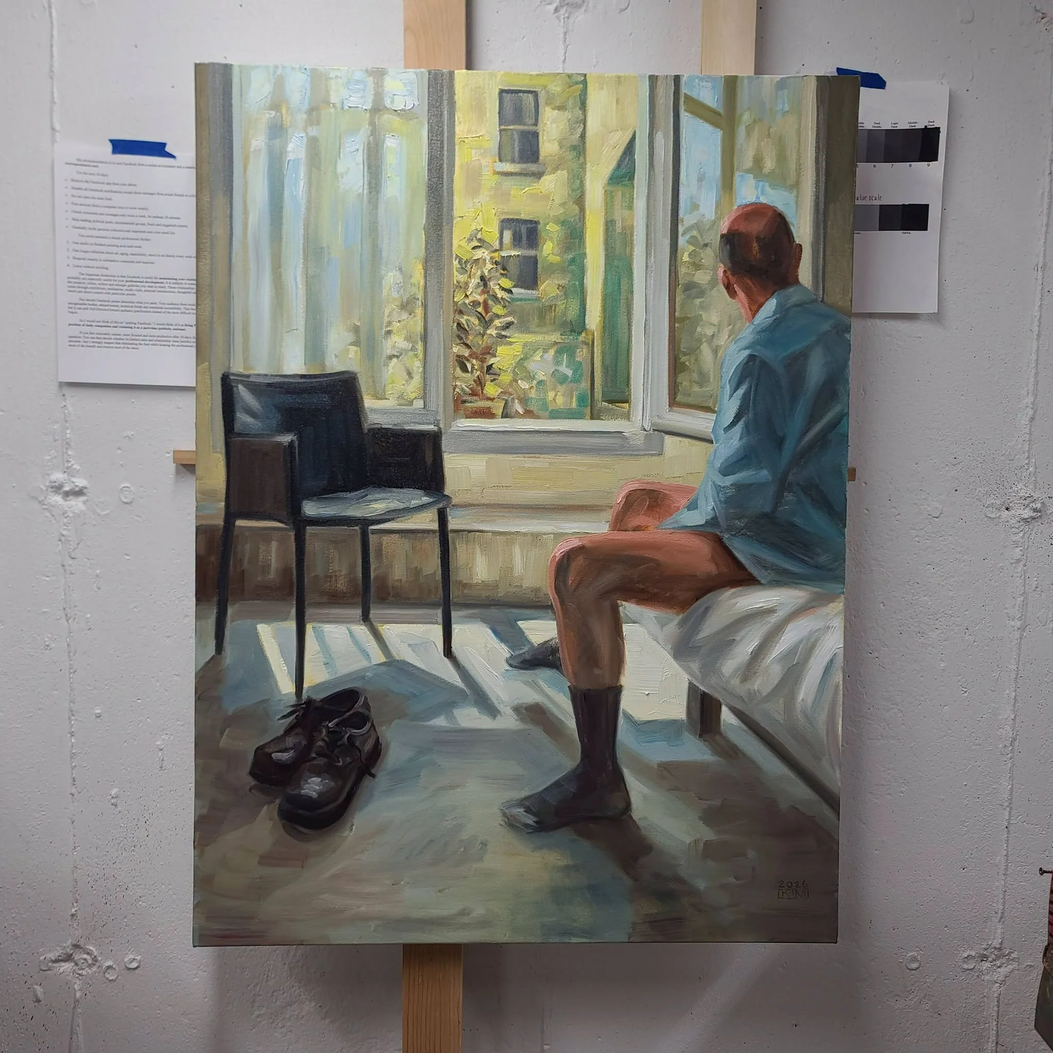 Monday 9-15 AM (Padua), 40x30 inches, oil on canvas, by Kenney Mencher in situ.jpg