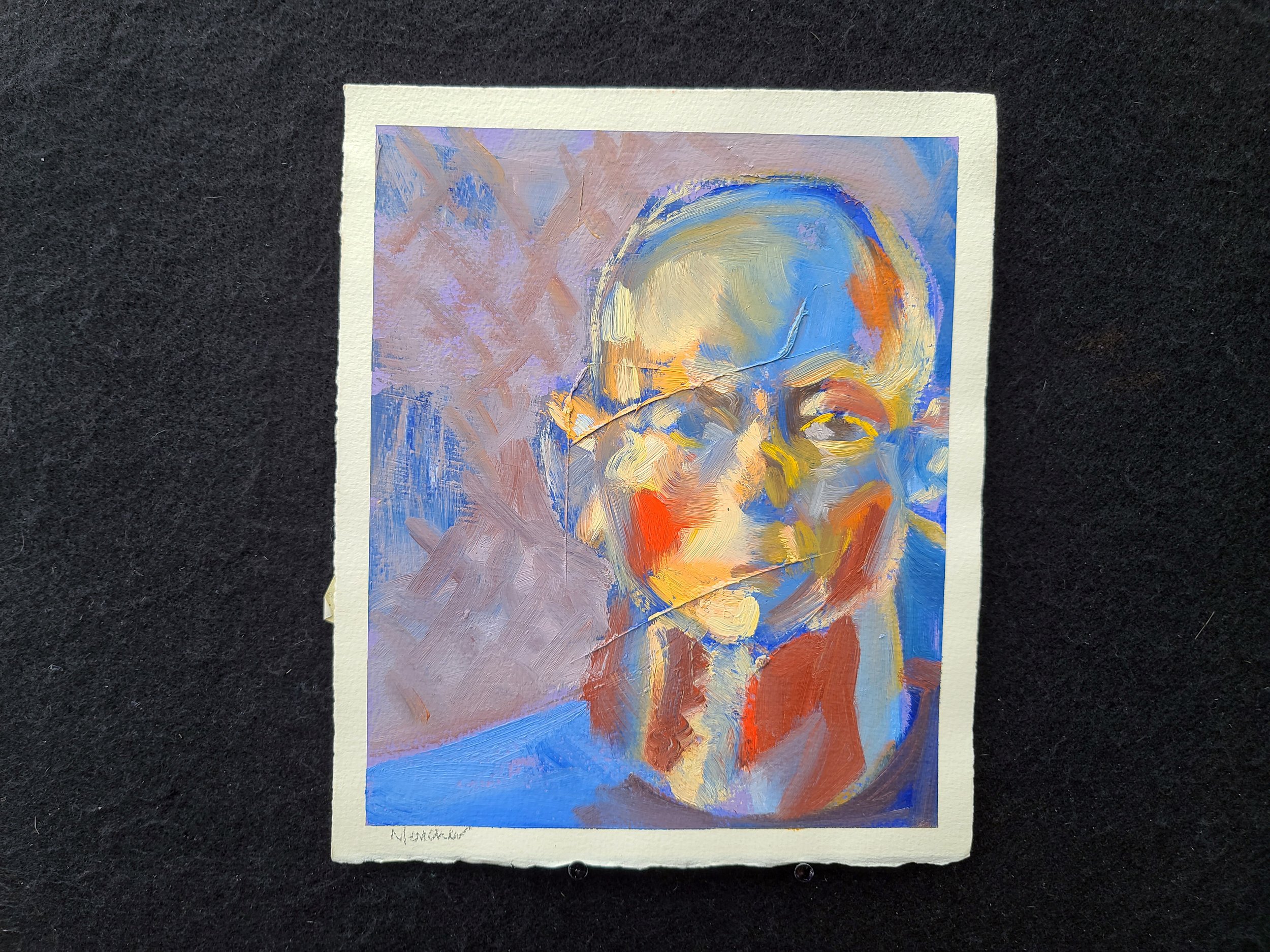 1994, Switched on Matisse, 11.5 x 9.5 inches, oil on gessoed paper, by Kenney Mencher (6).jpg
