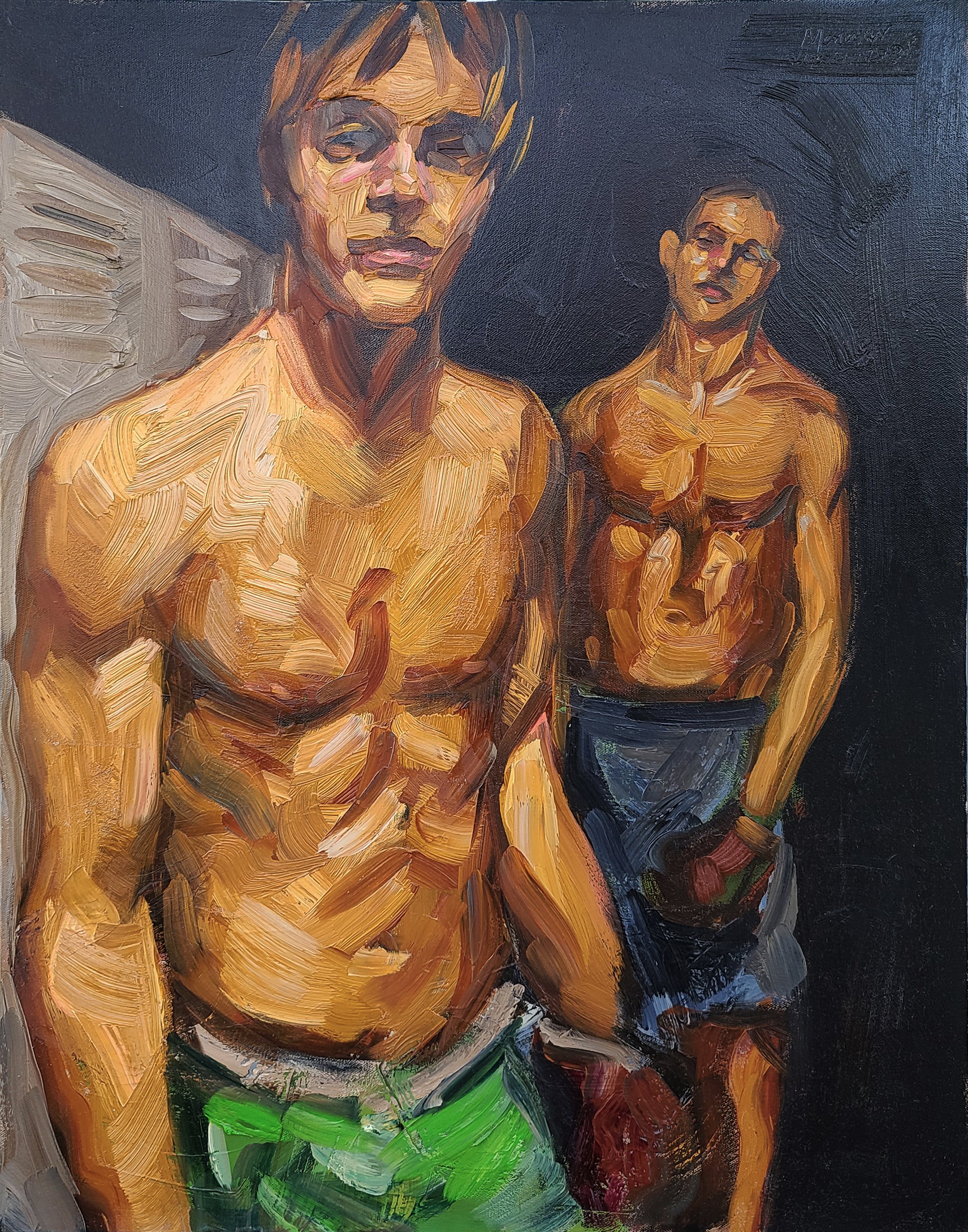 2001, Locker Room, 22x28 inches, oil on stretched canvas, by Kenney Mencher (10).jpg