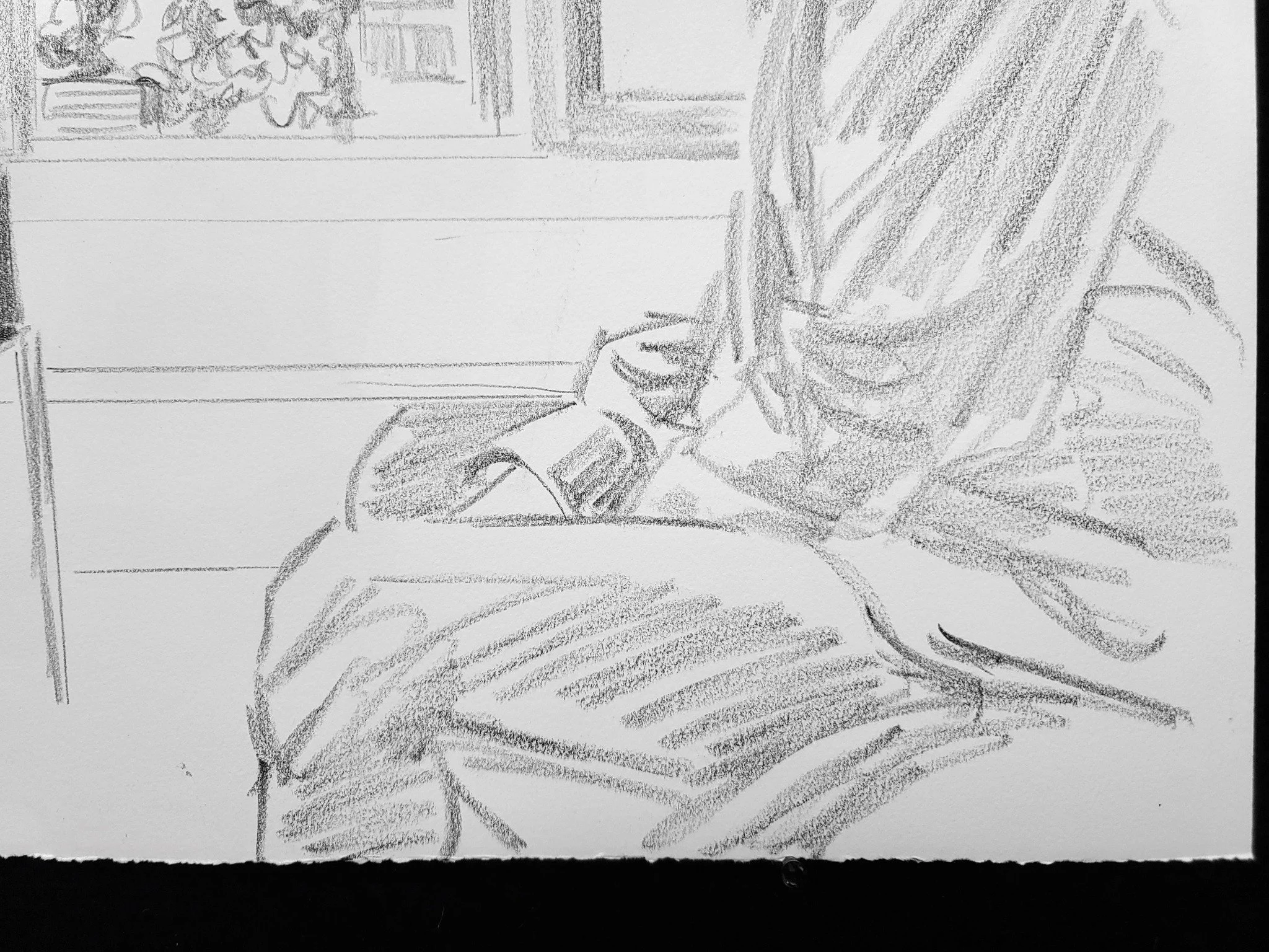 Thursday Morning (version 2), 16x22 inches, crayon on paper, by Kenney Mencher.jpg (6).jpg
