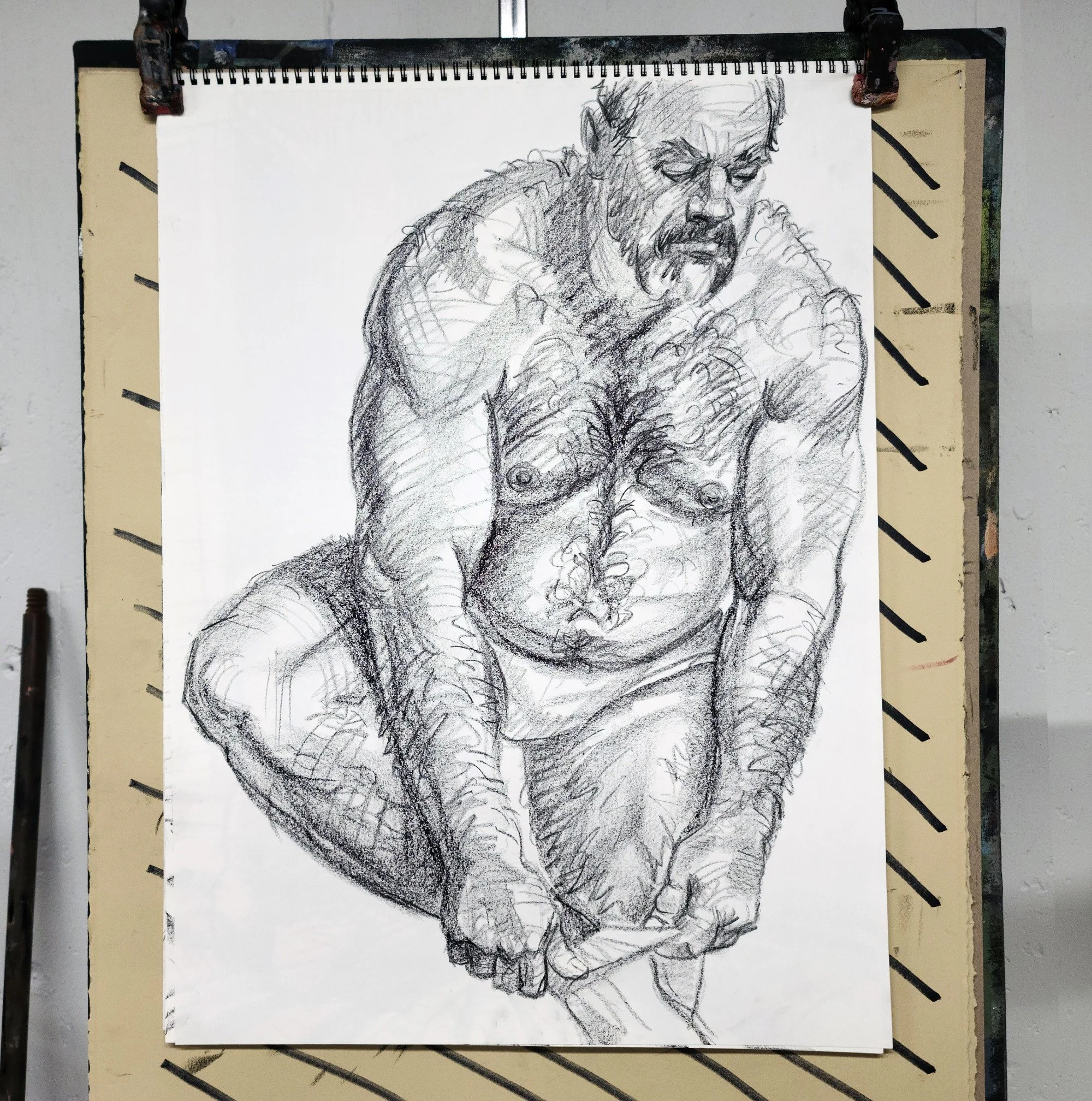Socks, 24x18 inches, crayon on paper, by Kenney Mencher.jpg