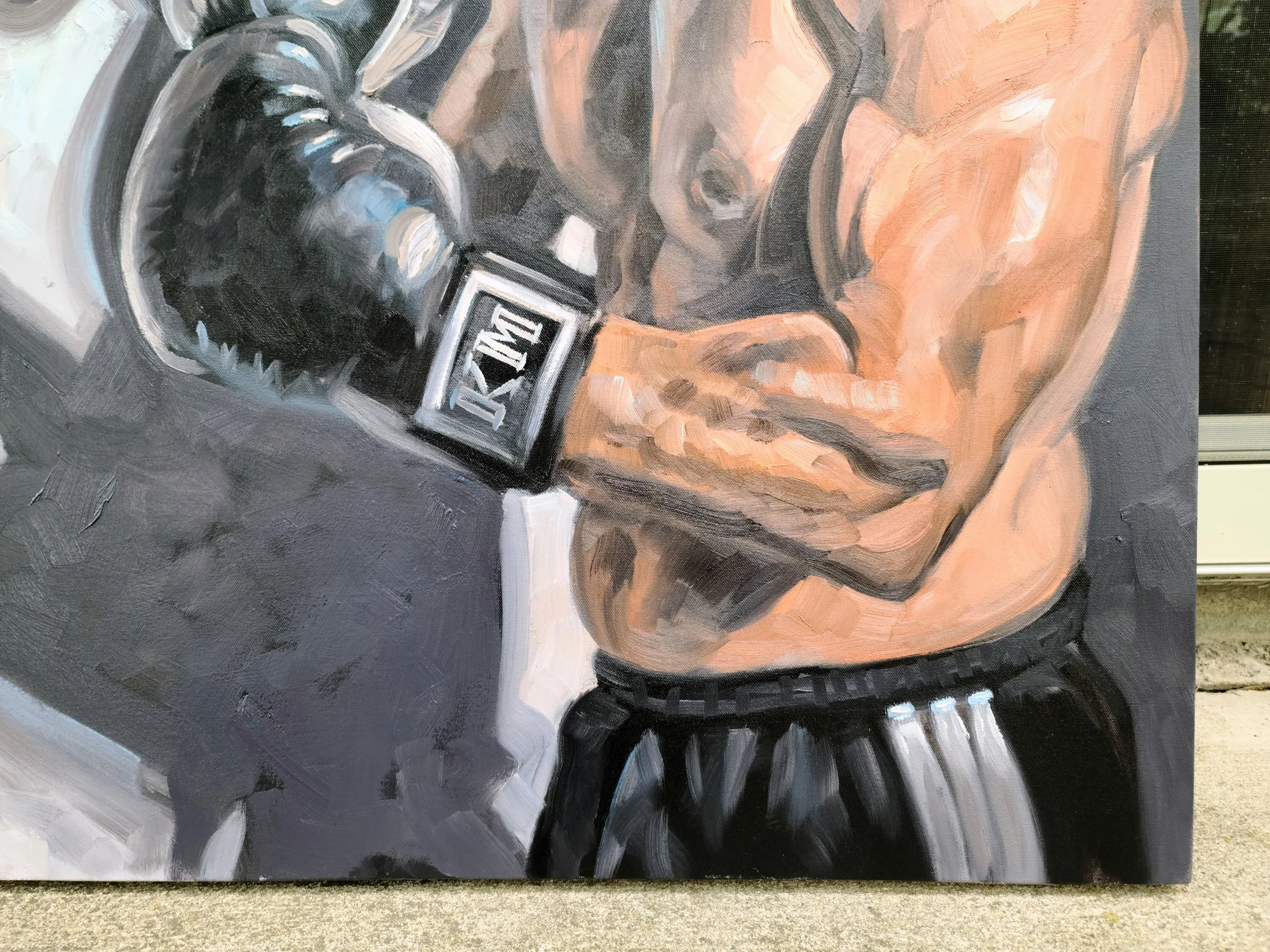 Shadow Boxing, 36x36x1.5 inches, oil on stretched canvas, by Kenney Mencher (7).jpg (Copy)