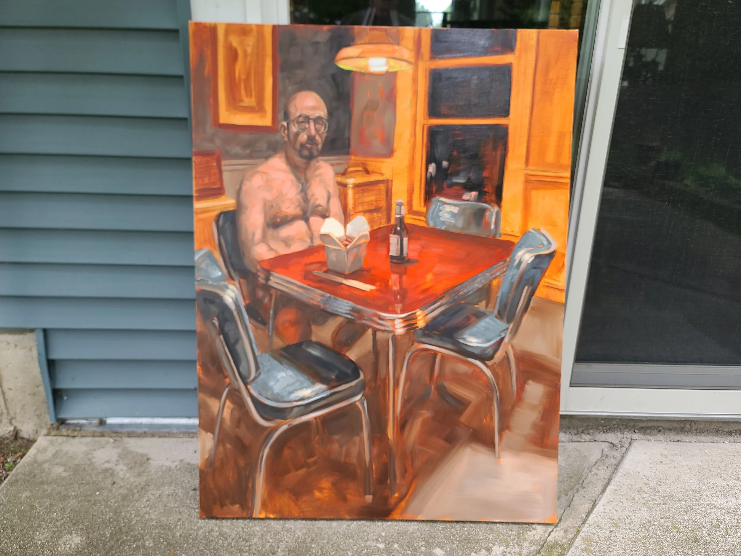 Sunday 12-25 AM (Kitchen), 48x36 inches oil on linen, by Kenney Mencher  (1).jpg