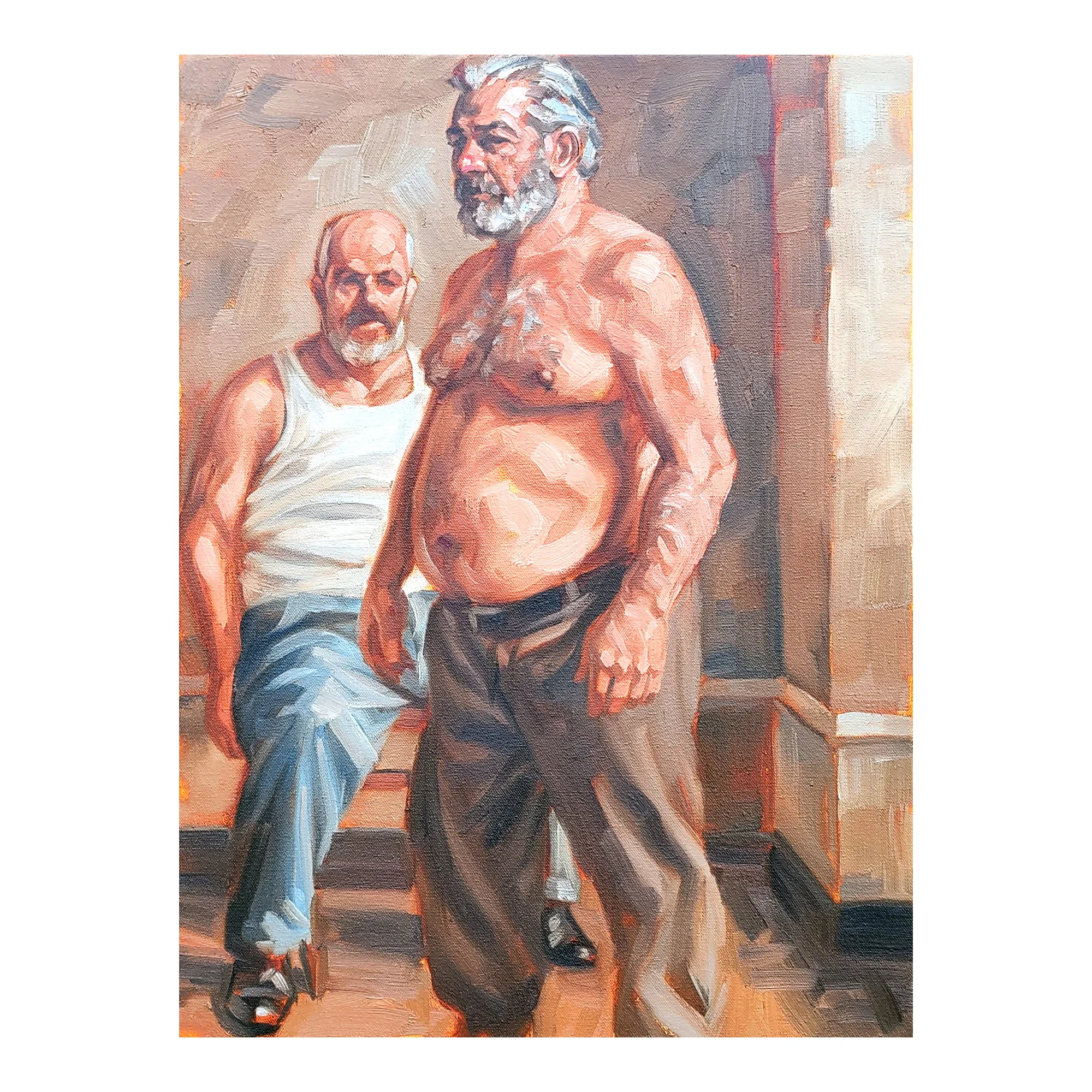 Companions, oil on canvas, 20x16 inches, by Kenney Mencher Etsy .jpg