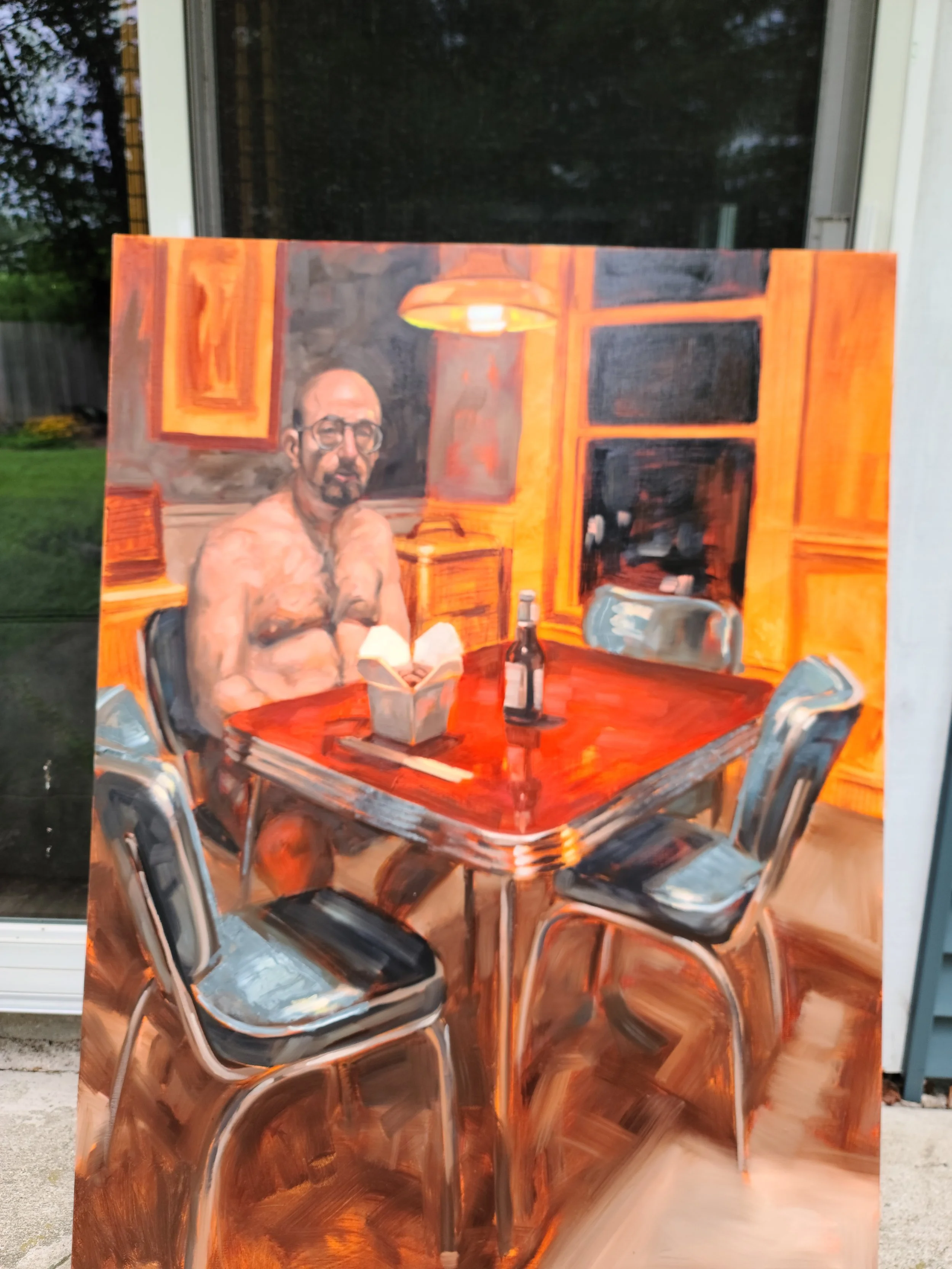 Sunday 12-25 AM (Kitchen), 48x36 inches oil on linen, by Kenney Mencher  (15).jpg