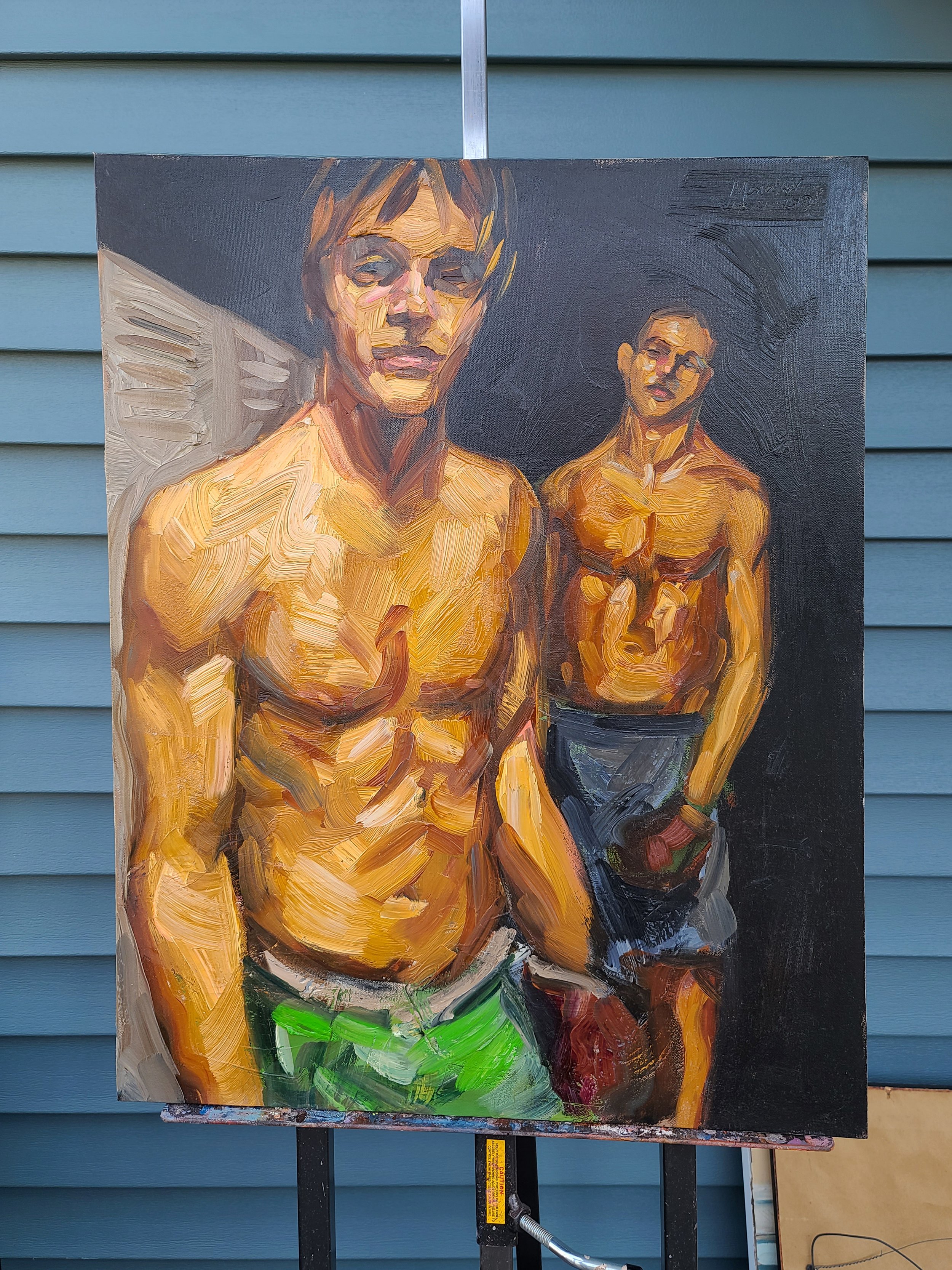 2001, Locker Room, 22x28 inches, oil on stretched canvas, by Kenney Mencher (11).jpg