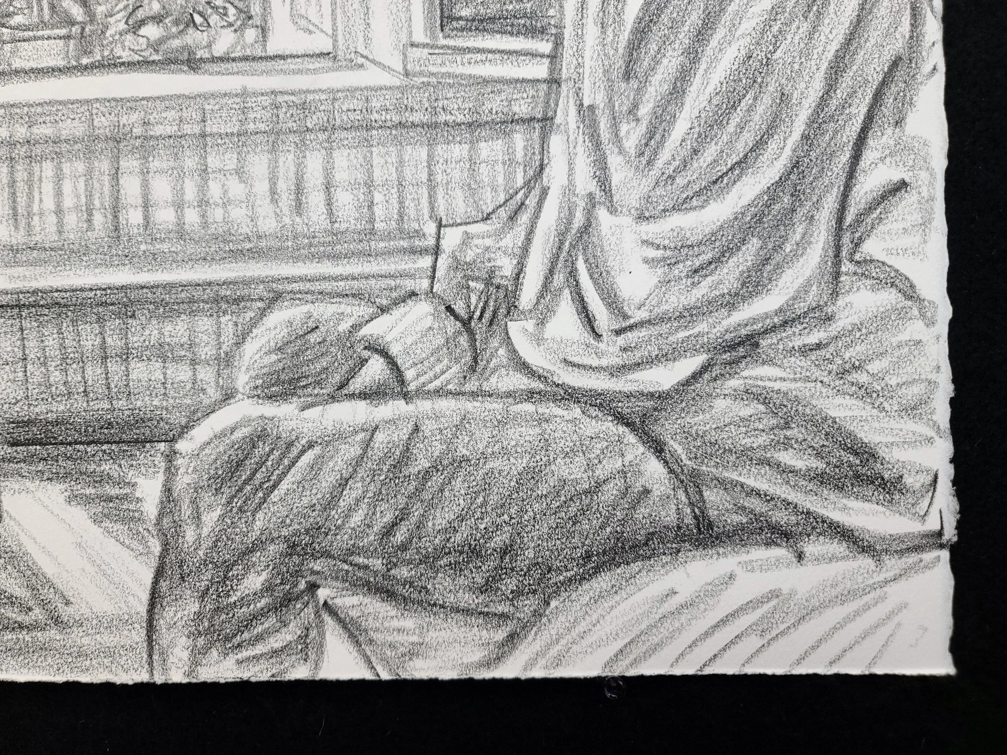 Thursday Morning (version 2), 16x22 inches, crayon on paper, by Kenney Mencher.jpg (7).jpg