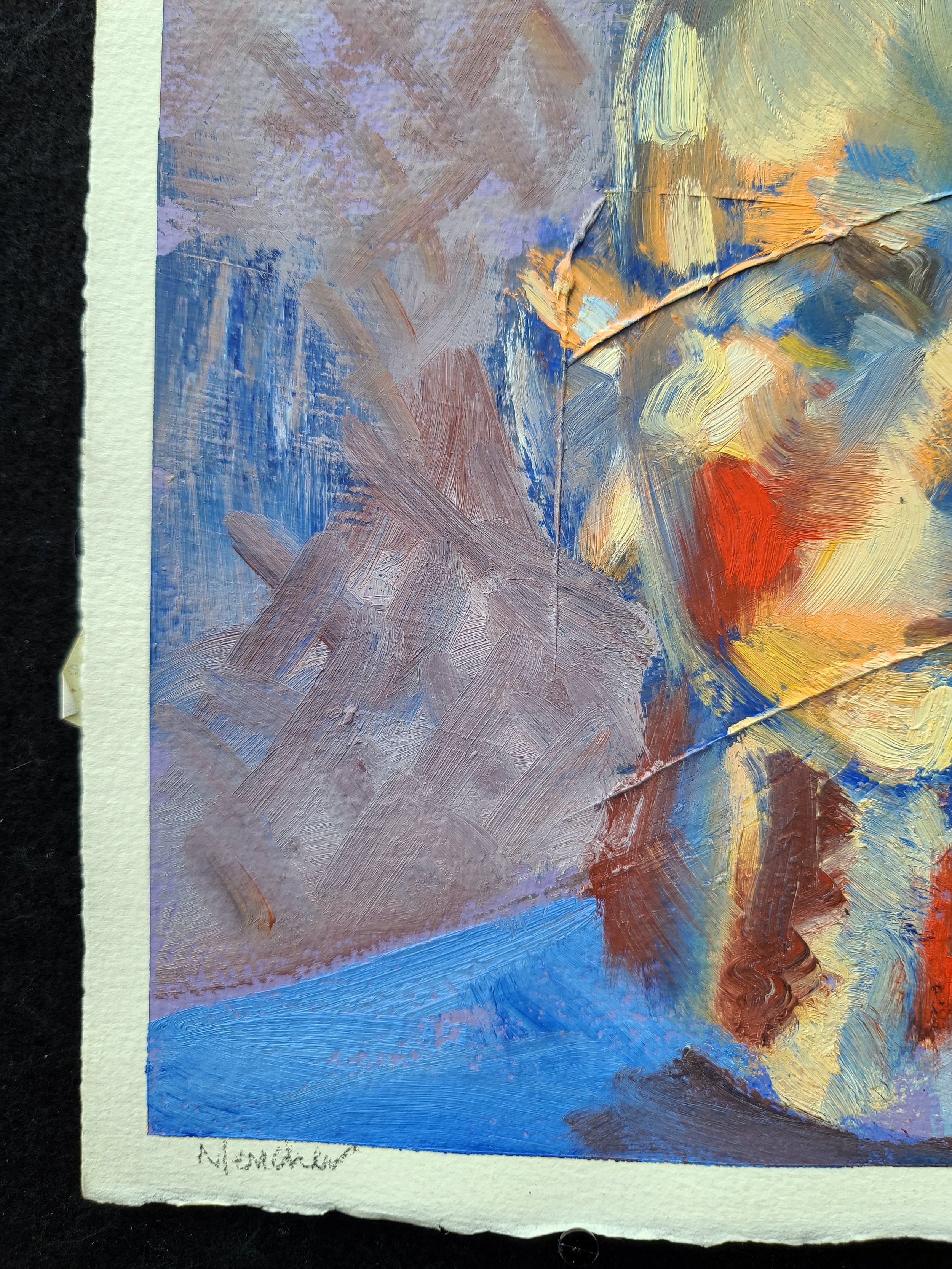 1994, Switched on Matisse, 11.5 x 9.5 inches, oil on gessoed paper, by Kenney Mencher (2).jpg