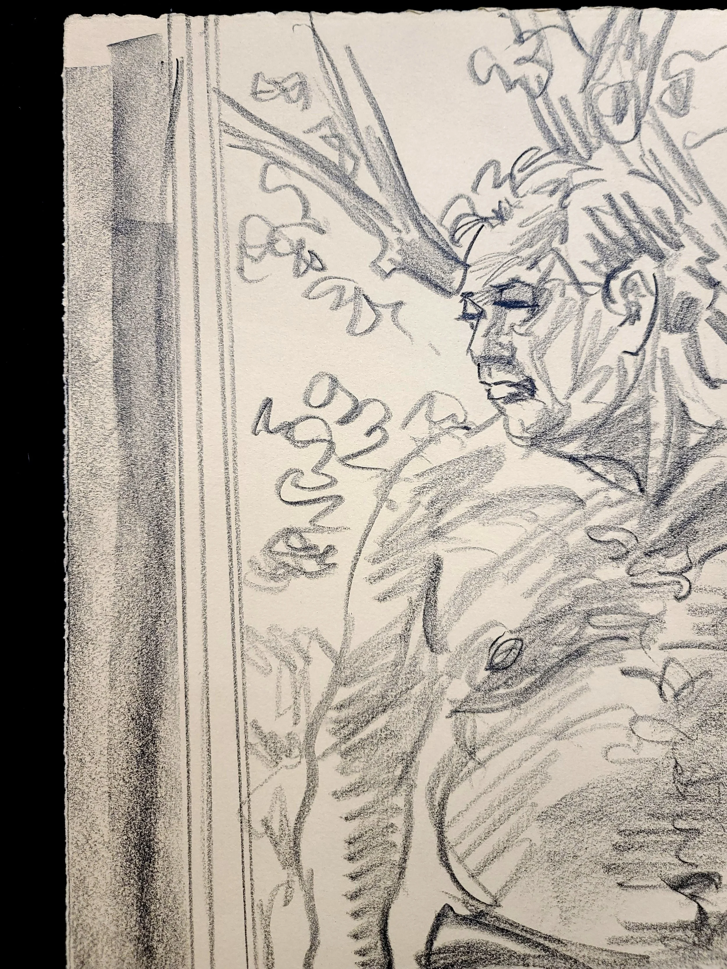 Bear Framed in a Window, 22x16 inches, crayon on paper, by Kenney Mencher (4).jpg