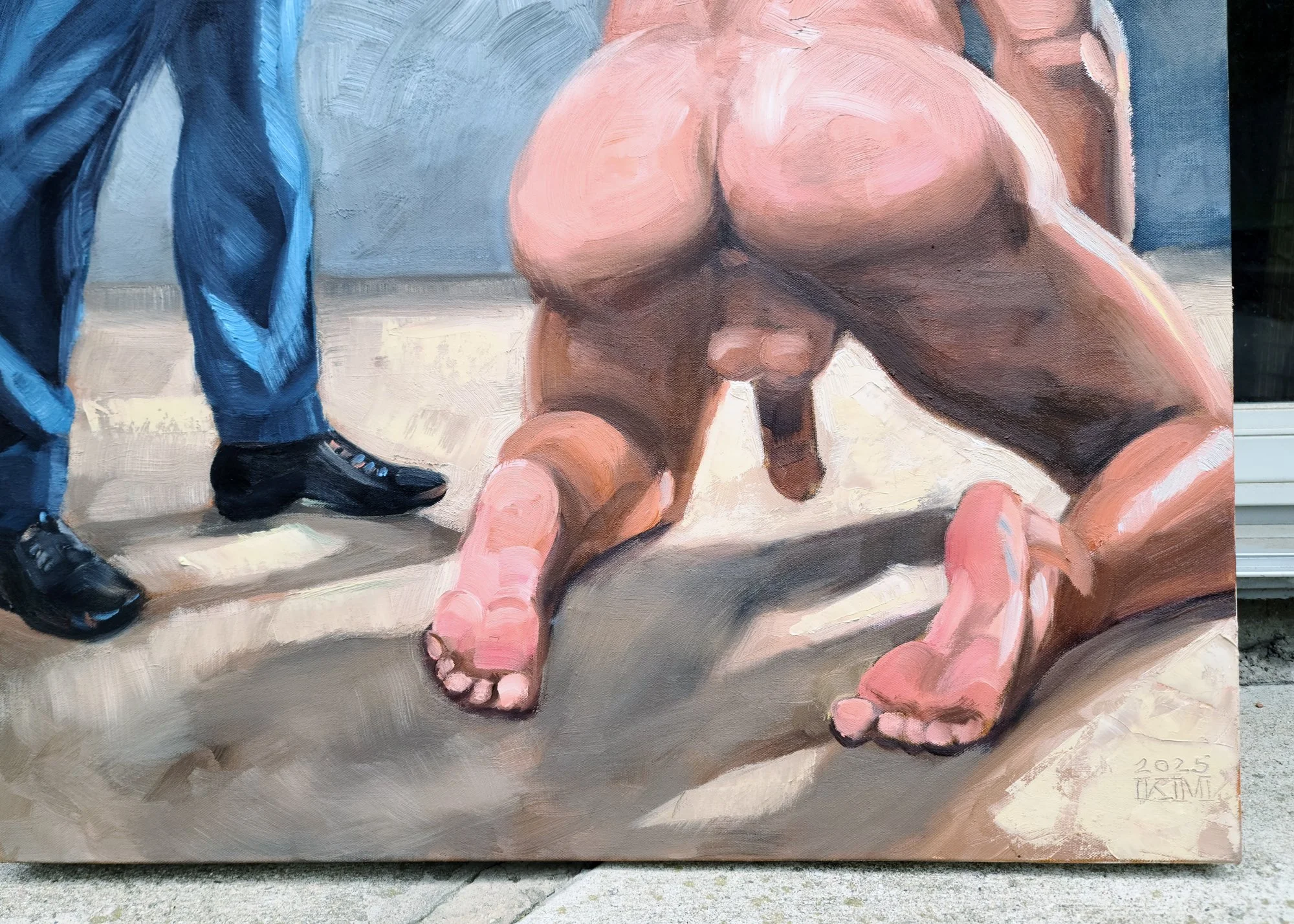 An Inequitable Power Dynamic, 30x40x1.5 inches, oil on stretched canvas, by Kenney Mencher (6).jpg