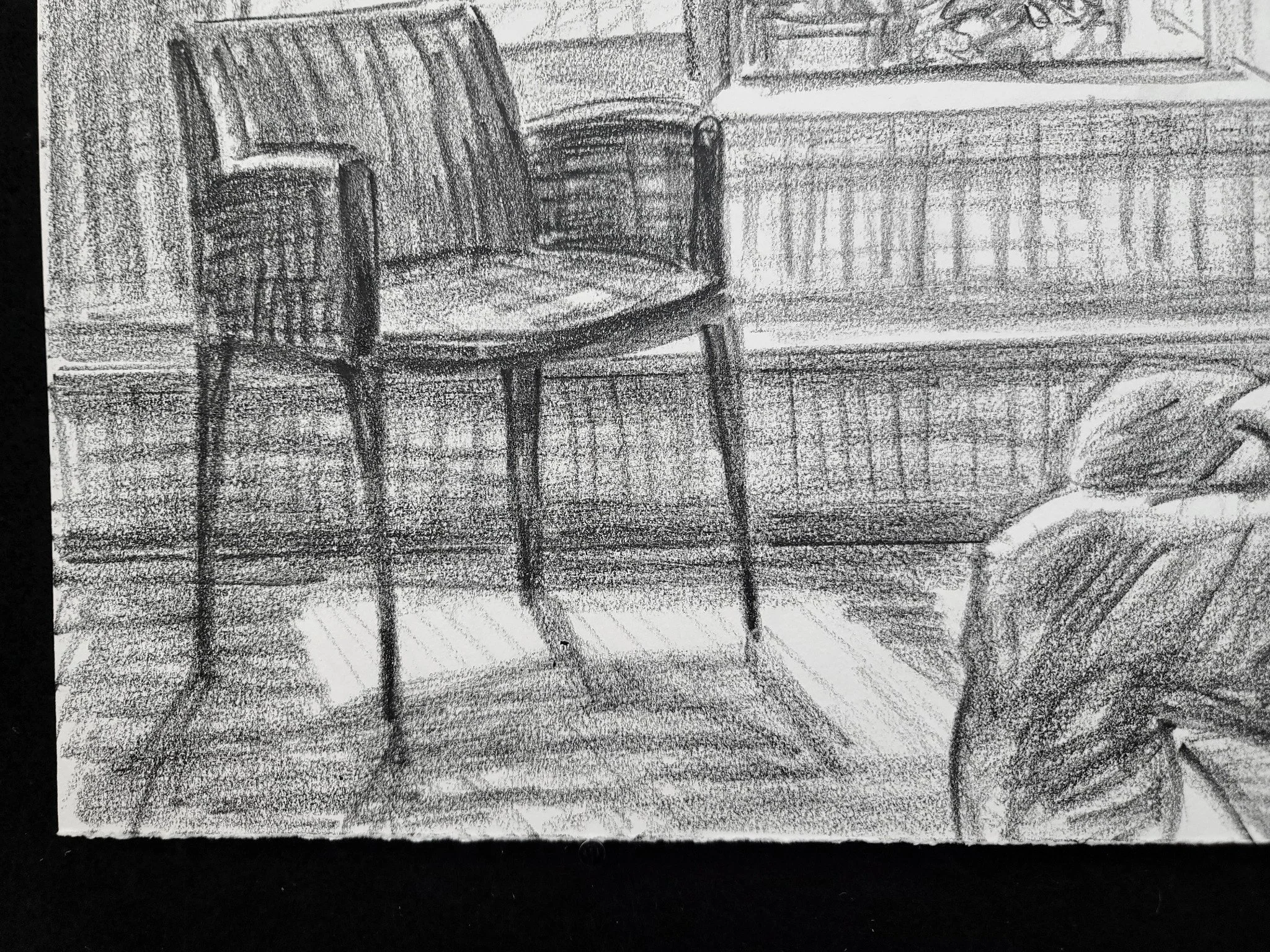 Thursday Morning (version 2), 16x22 inches, crayon on paper, by Kenney Mencher.jpg (5).jpg